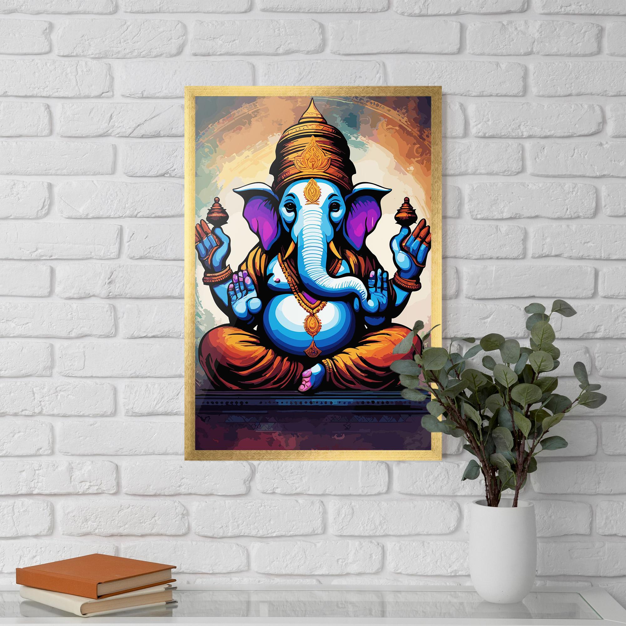Plakat w Ramie Ganesh Colorful mockup 5