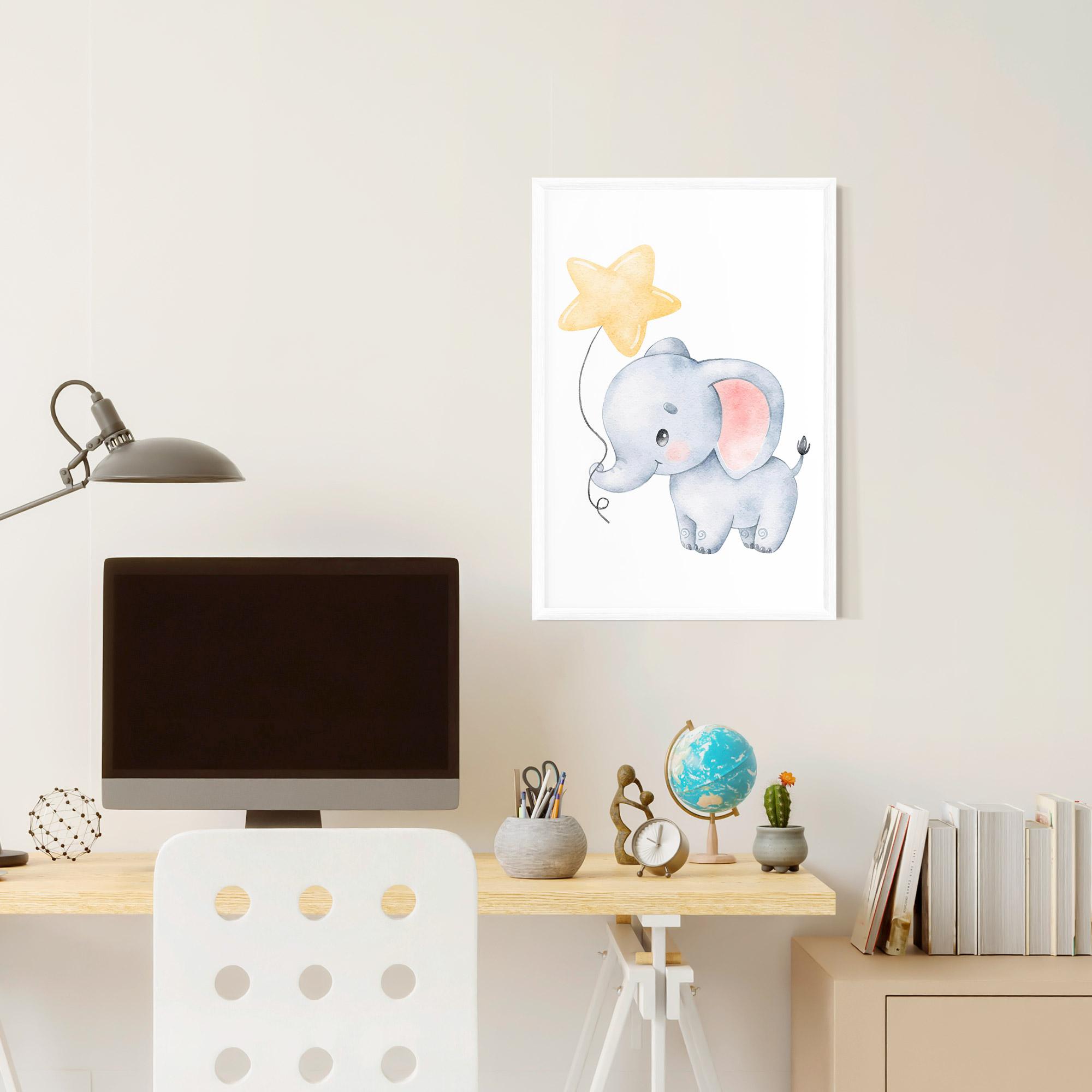Plakat w Ramie Baby Elephant Kids mockup 6