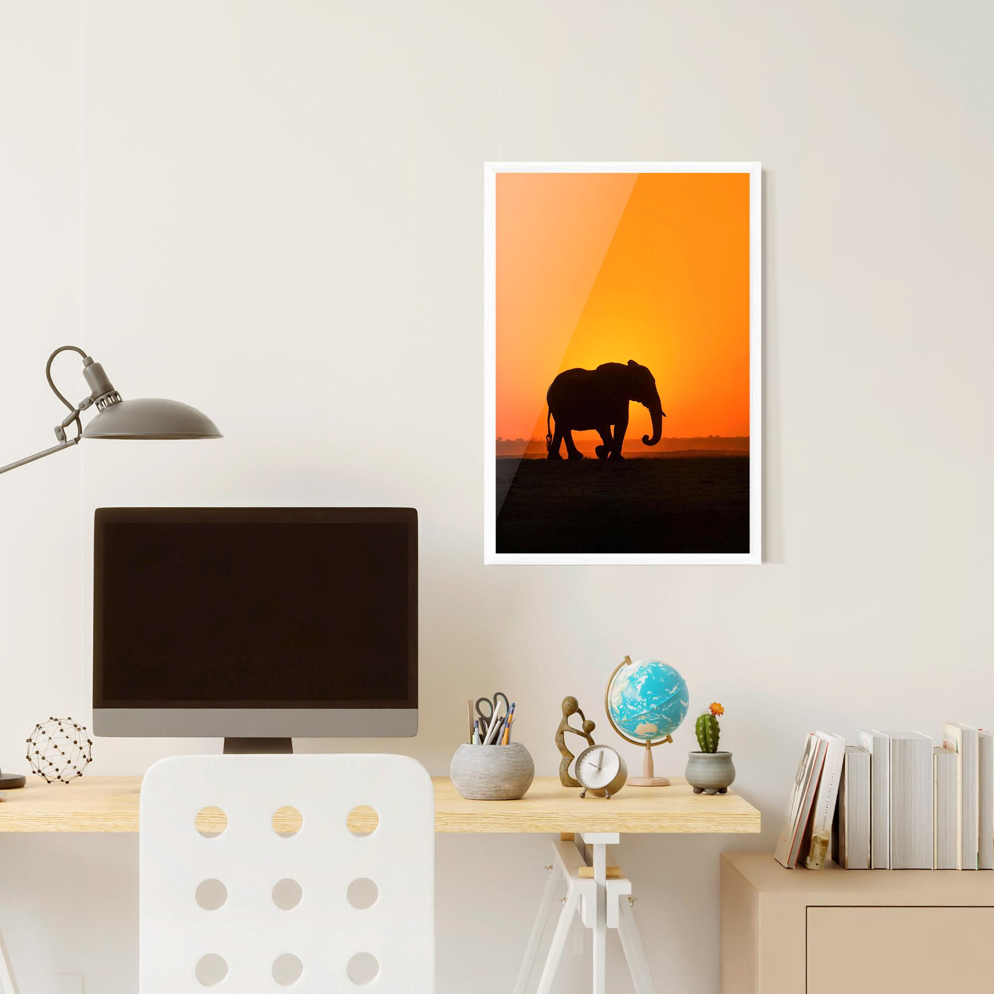 Plakat w Ramie Beautiful Elephant mockup 6