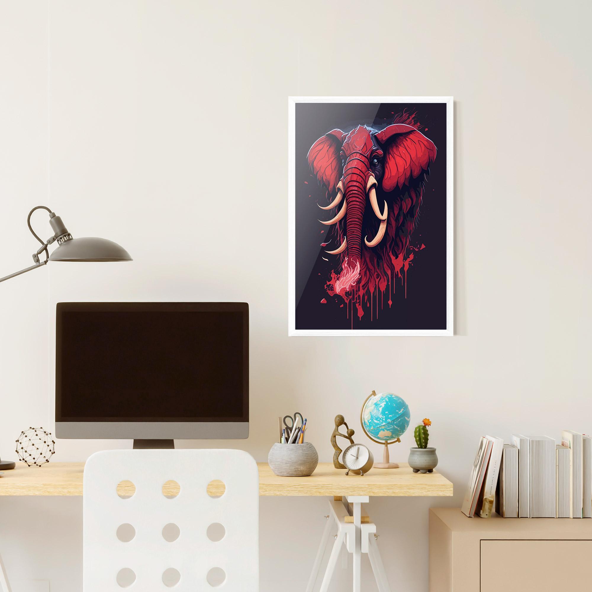 Plakat w Ramie Bloody Elephant mockup 6