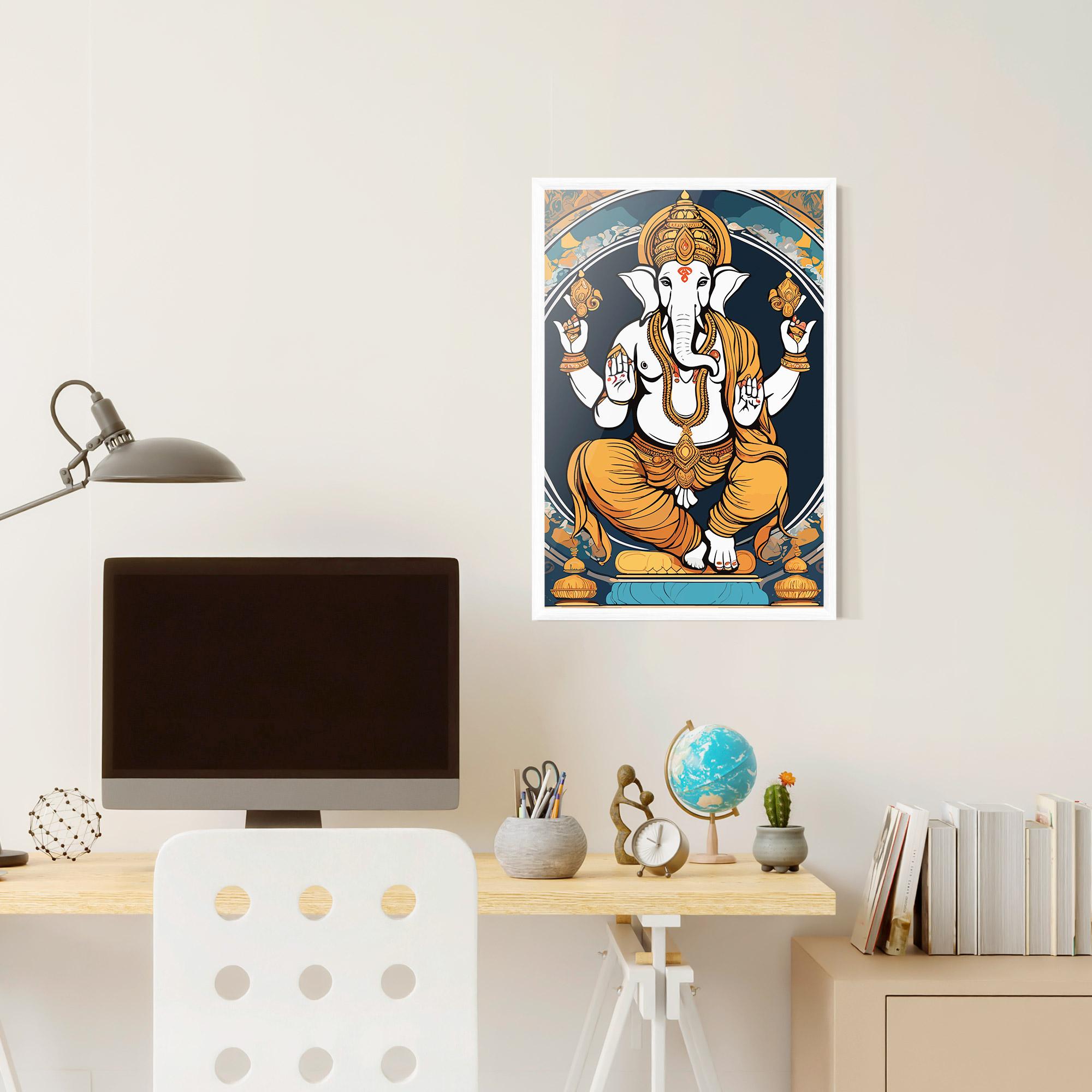 Plakat w Ramie Gold Ganpati mockup 6