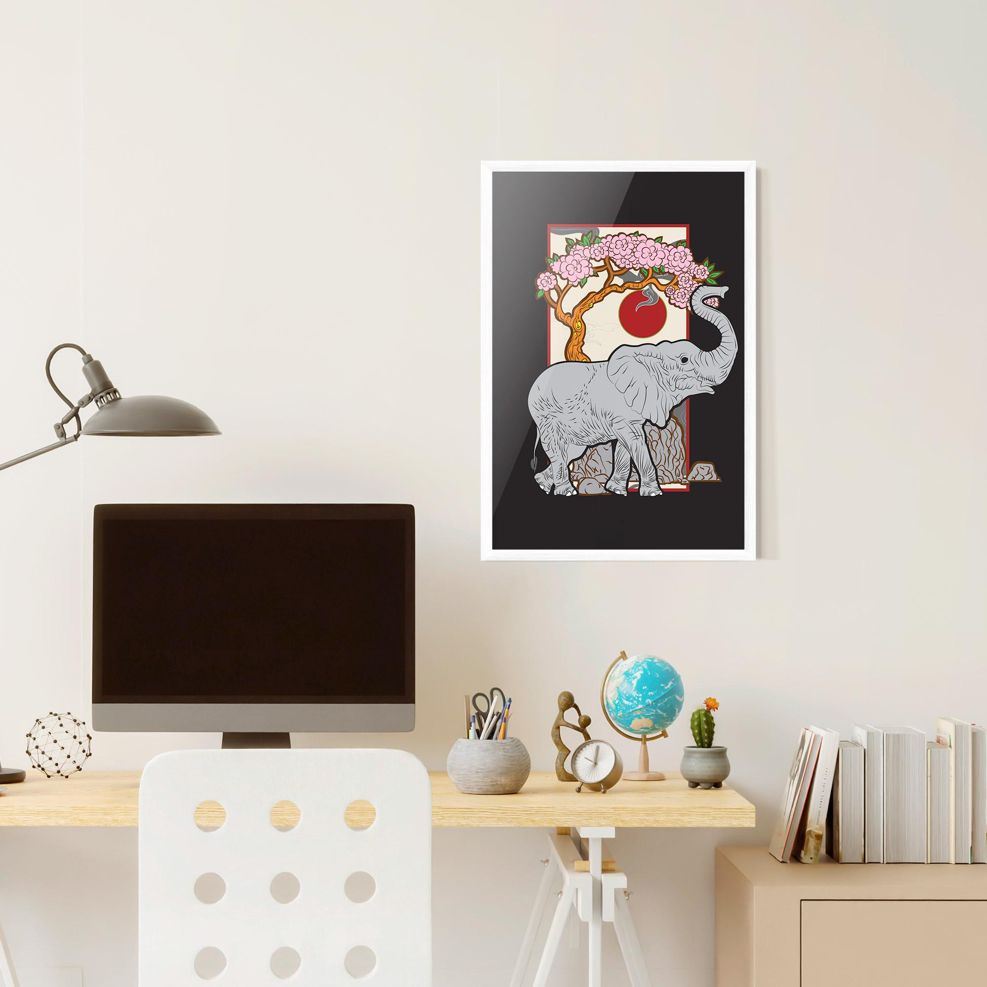 Plakat w Ramie Three Elephant mockup 6