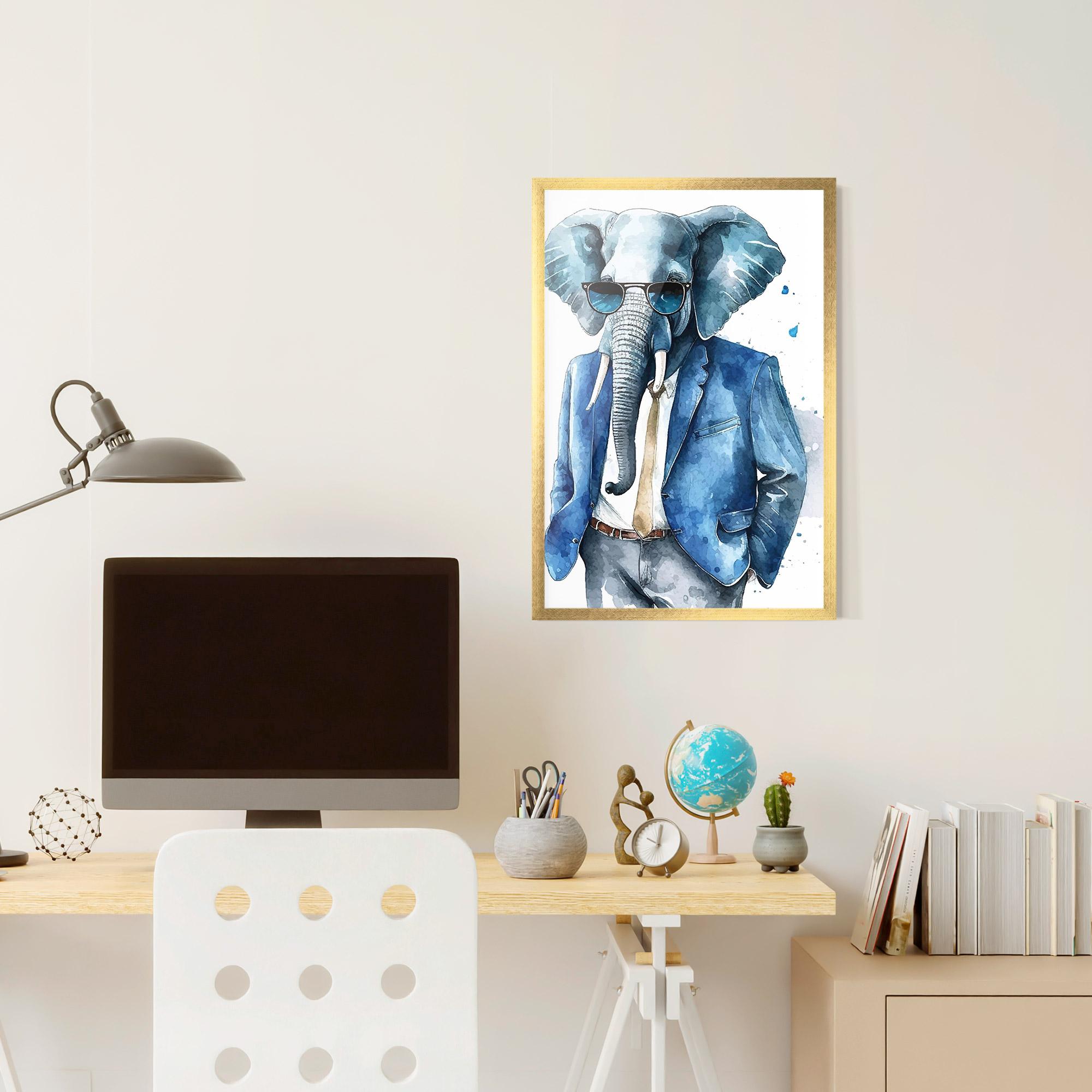 Plakat w Ramie Bussiness Elephant mockup 6
