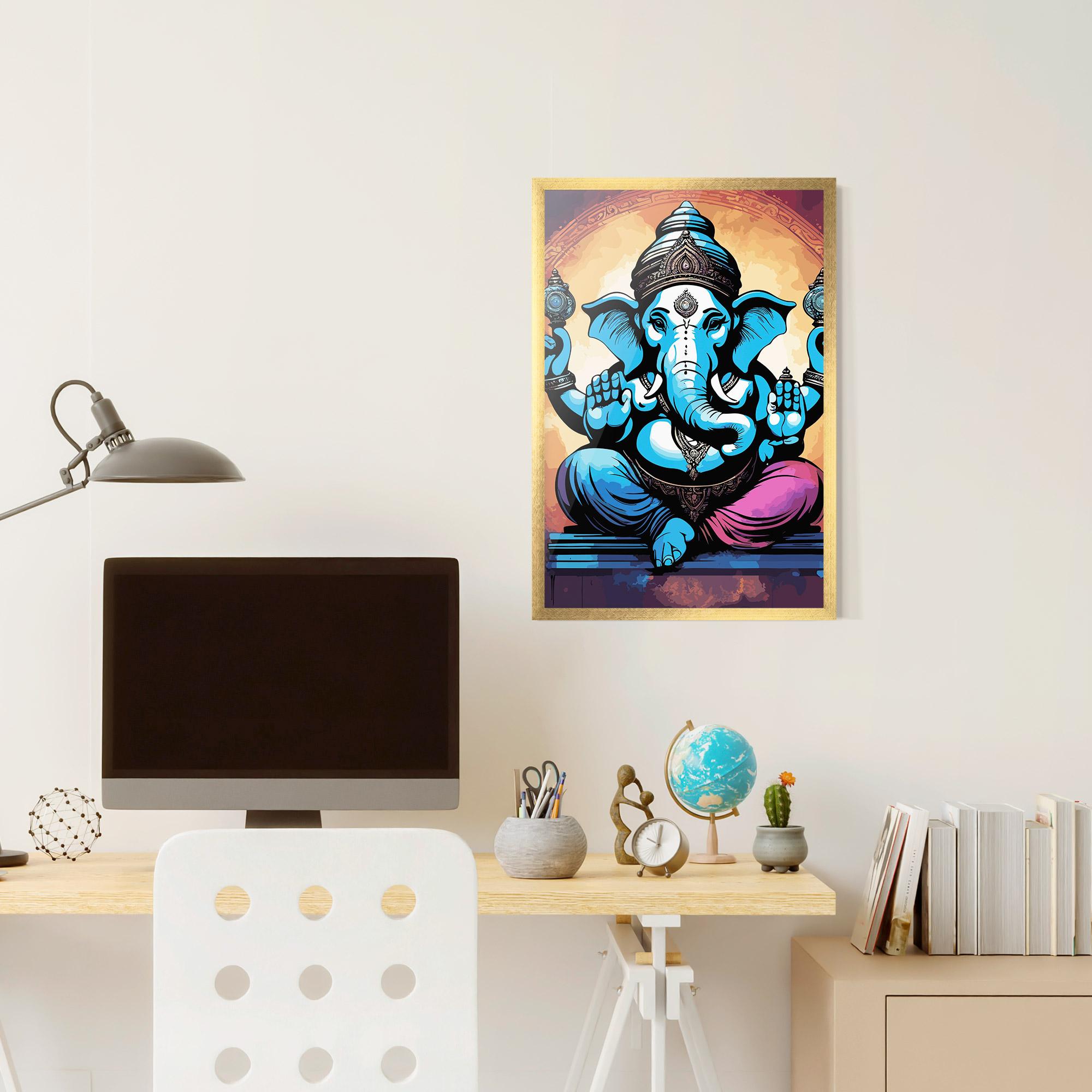 Plakat w Ramie Colorful Chaturthi mockup 6