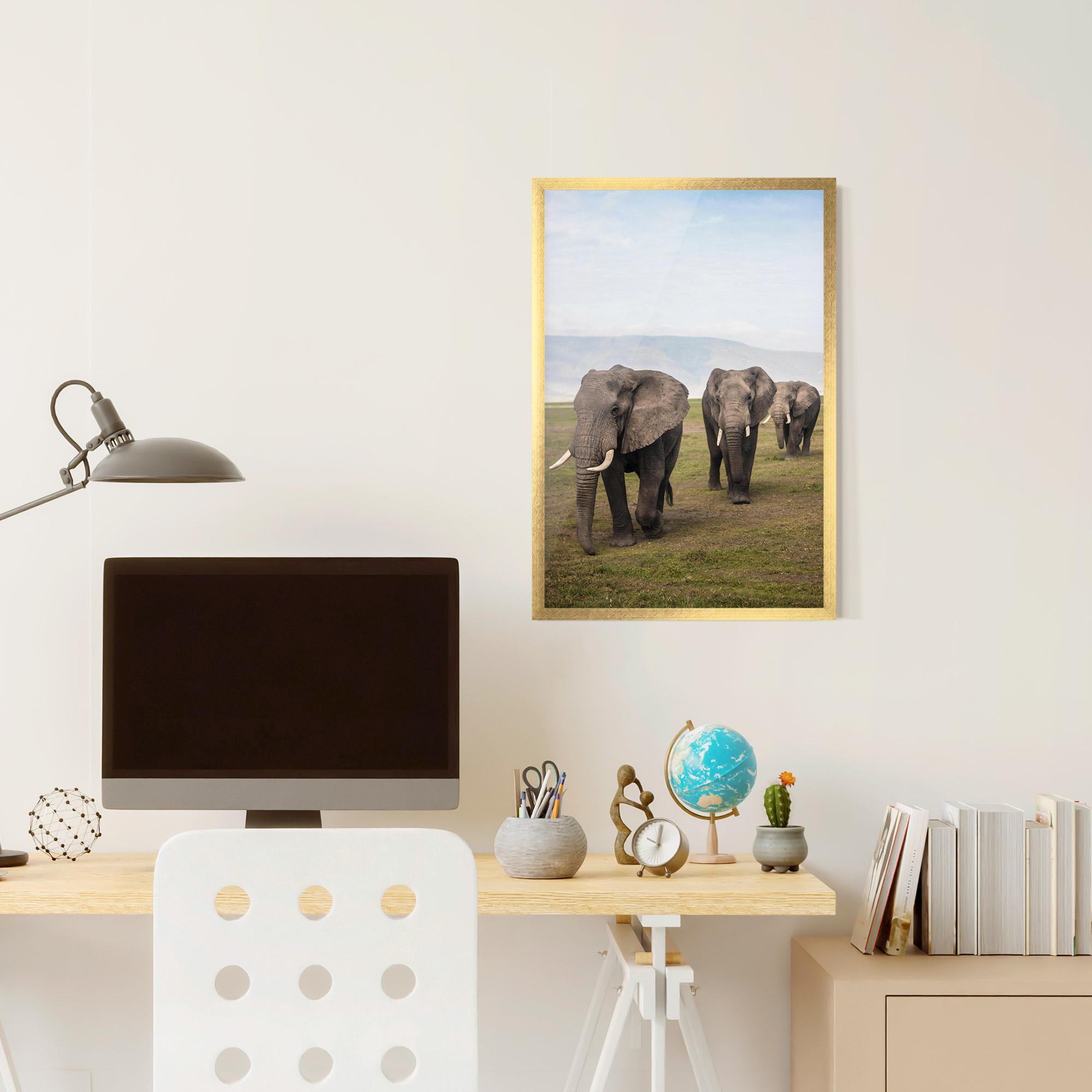 Plakat w Ramie Elephant Landscape mockup 6