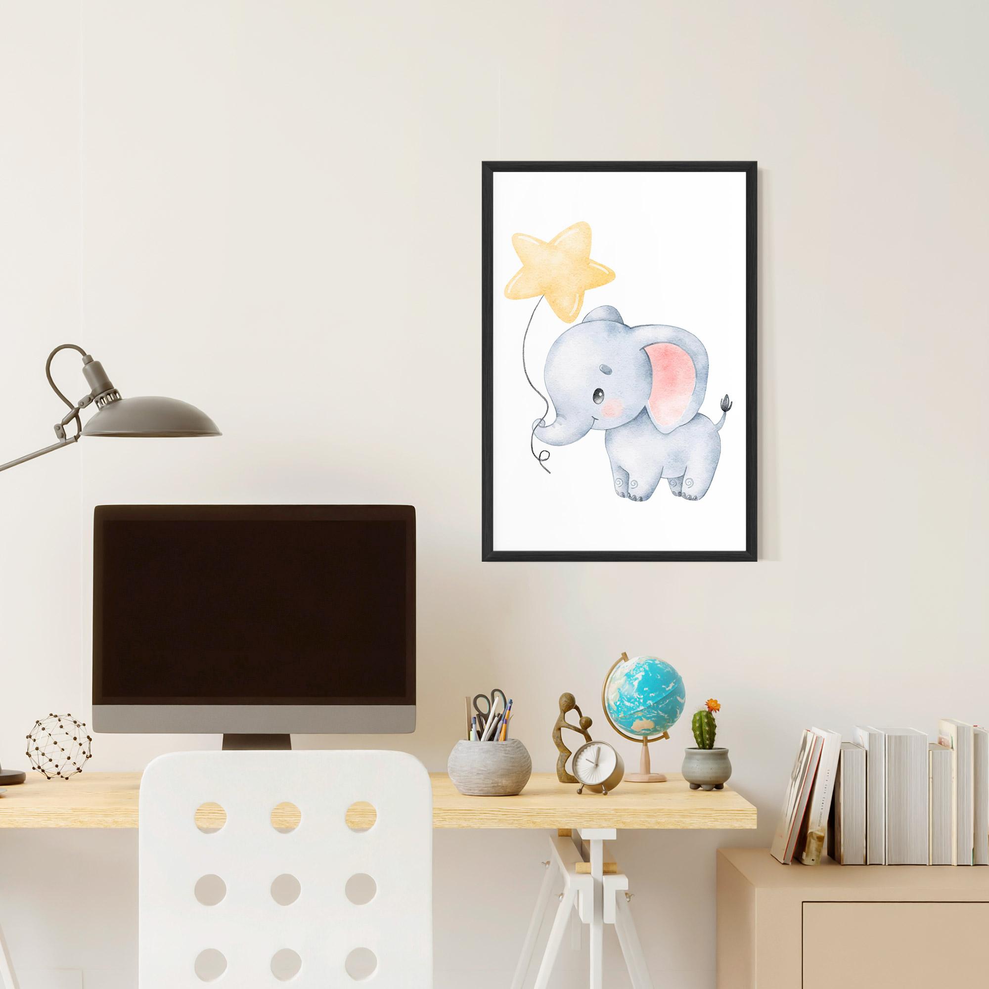Plakat w Ramie Baby Elephant Kids mockup 6