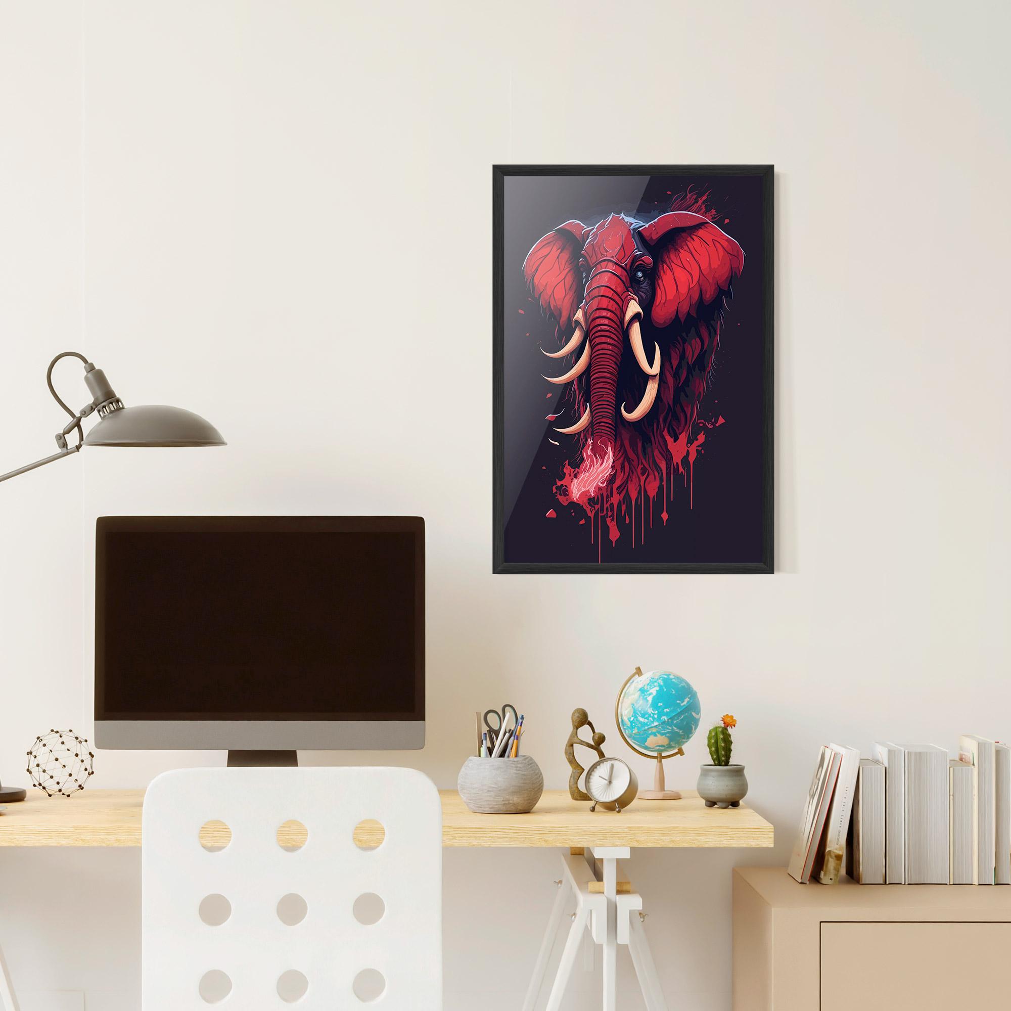 Plakat w Ramie Bloody Elephant mockup 6