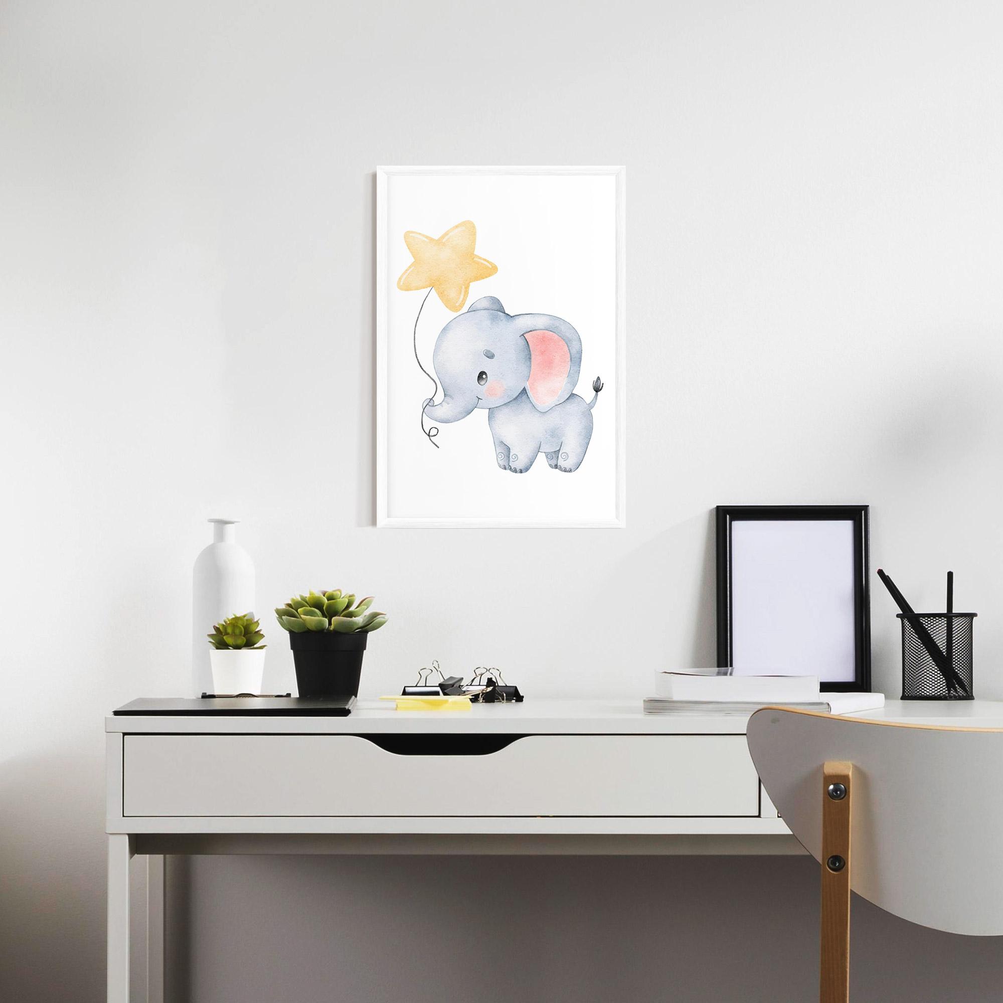 Plakat w Ramie Baby Elephant Kids mockup 7