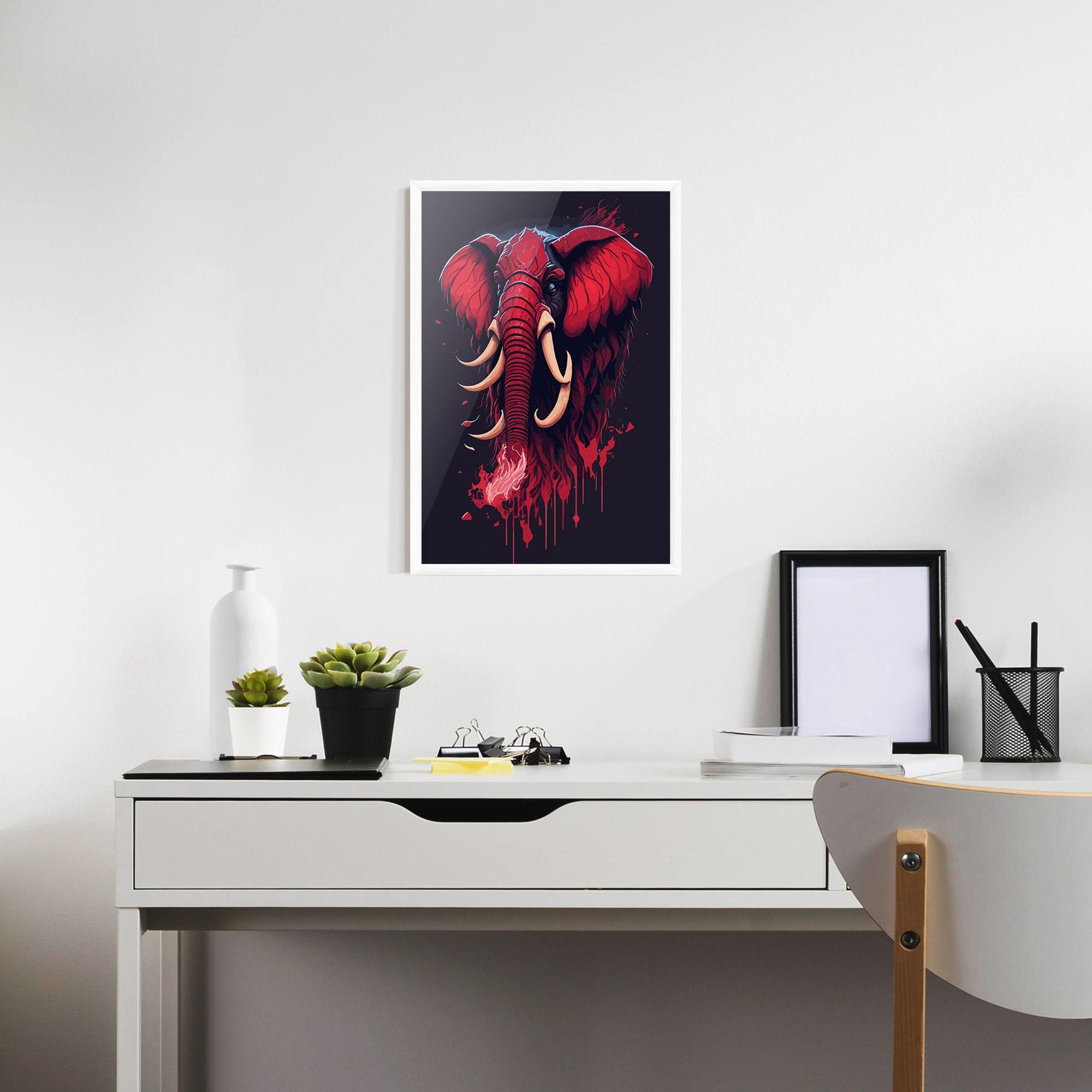 Plakat w Ramie Bloody Elephant mockup 7