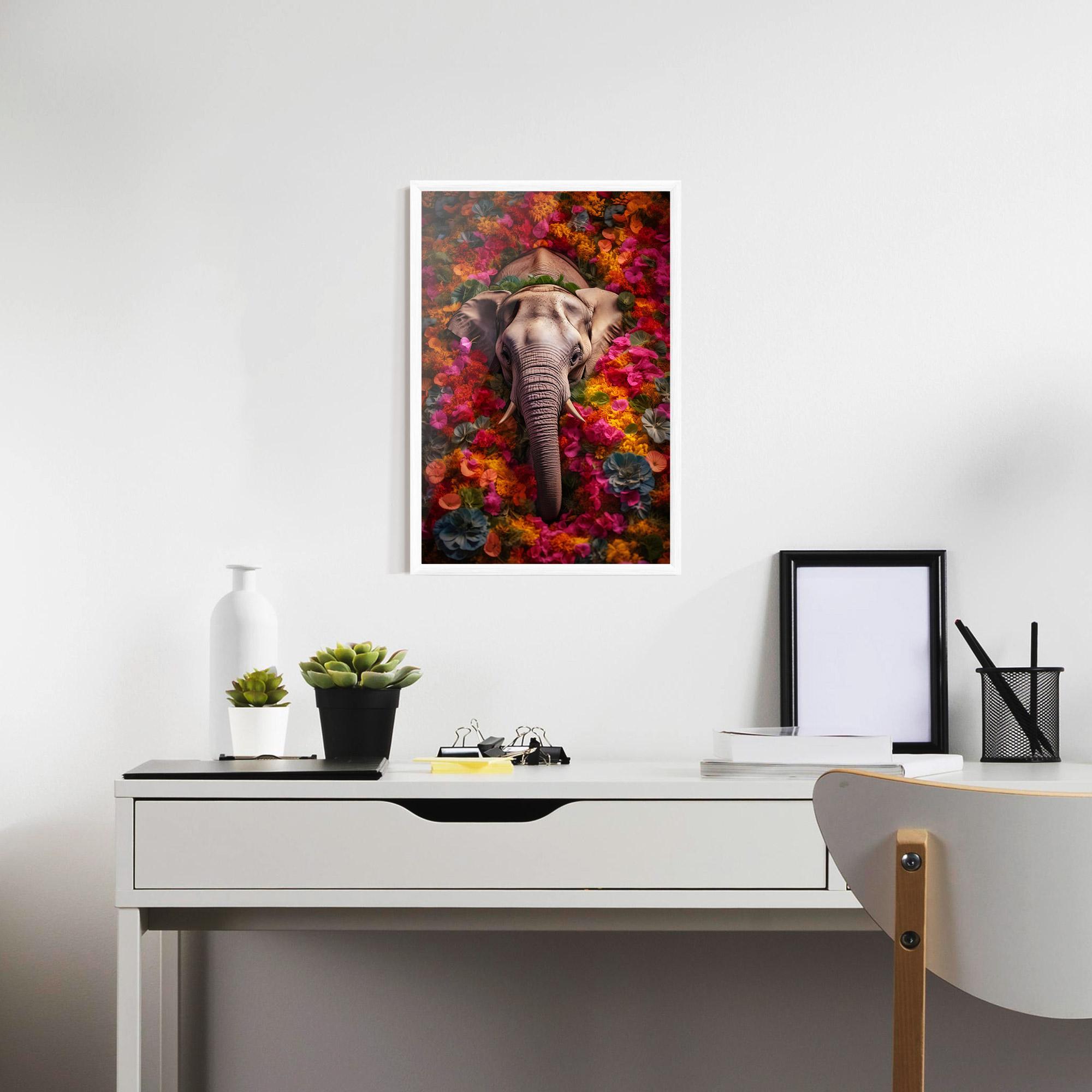 Plakat w Ramie Flower Elephant mockup 7
