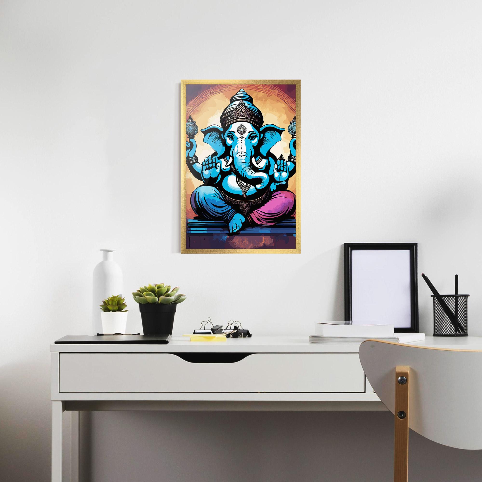 Plakat w Ramie Colorful Chaturthi mockup 7