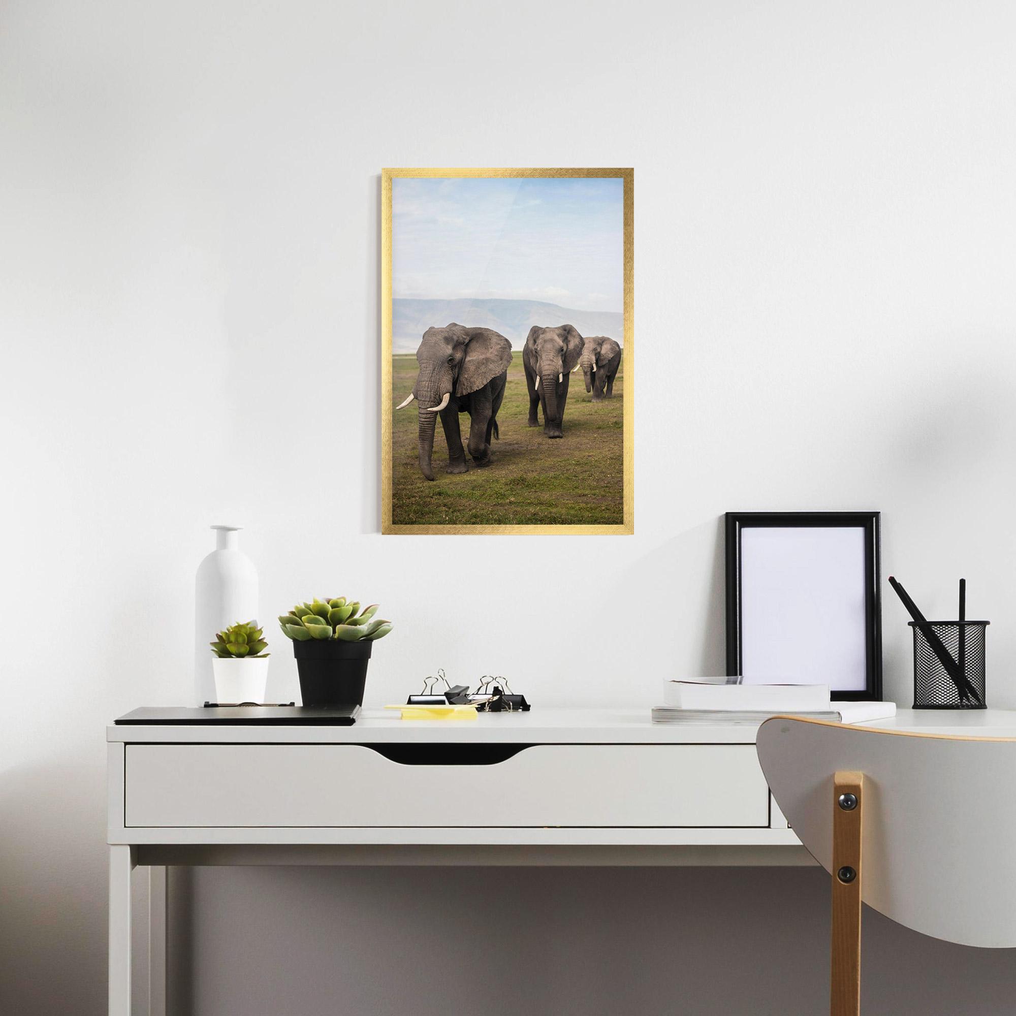 Plakat w Ramie Elephant Landscape mockup 7