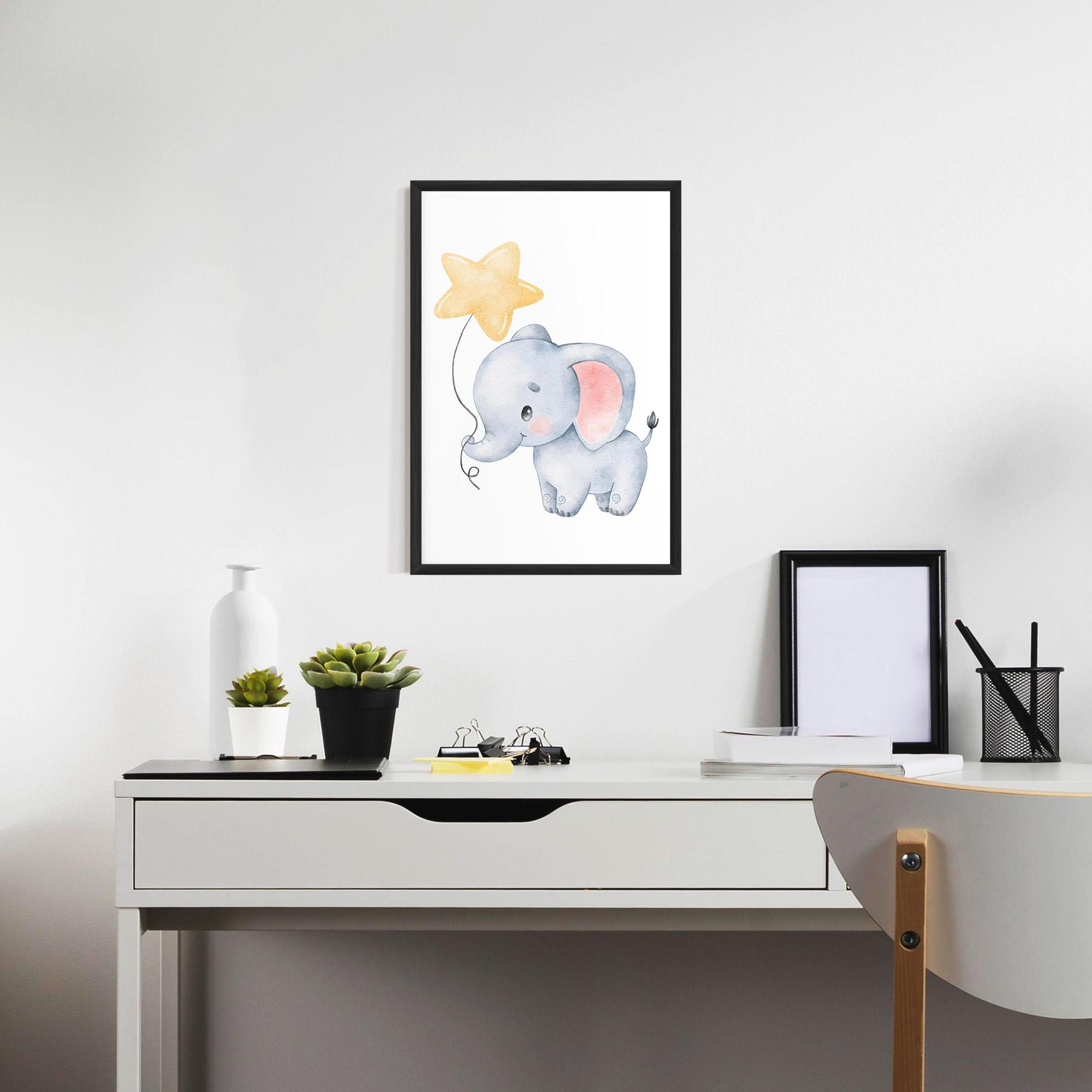 Plakat w Ramie Baby Elephant Kids mockup 7