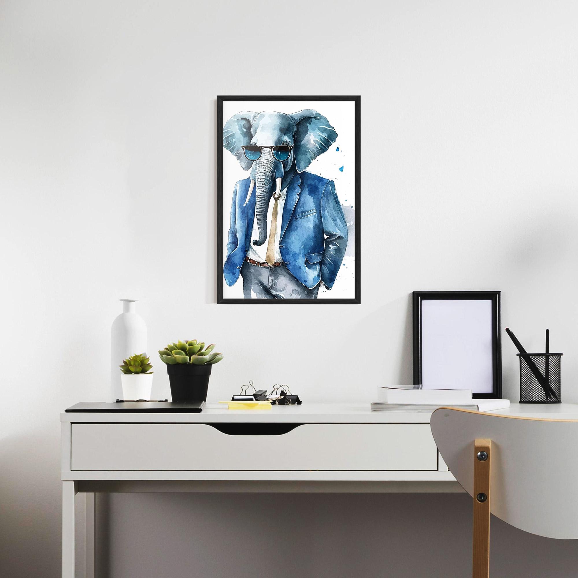 Plakat w Ramie Bussiness Elephant mockup 7