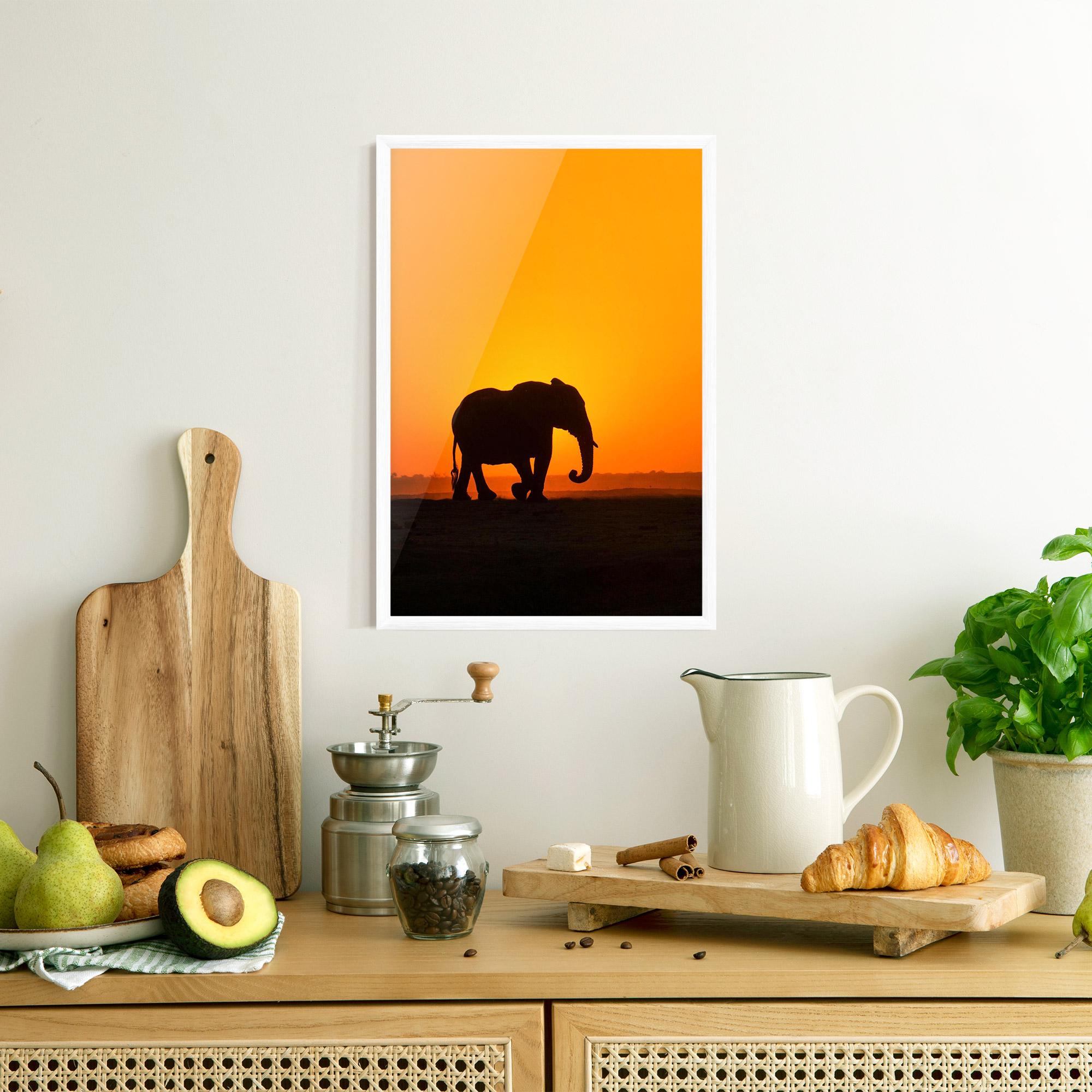 Plakat w Ramie Beautiful Elephant mockup 8