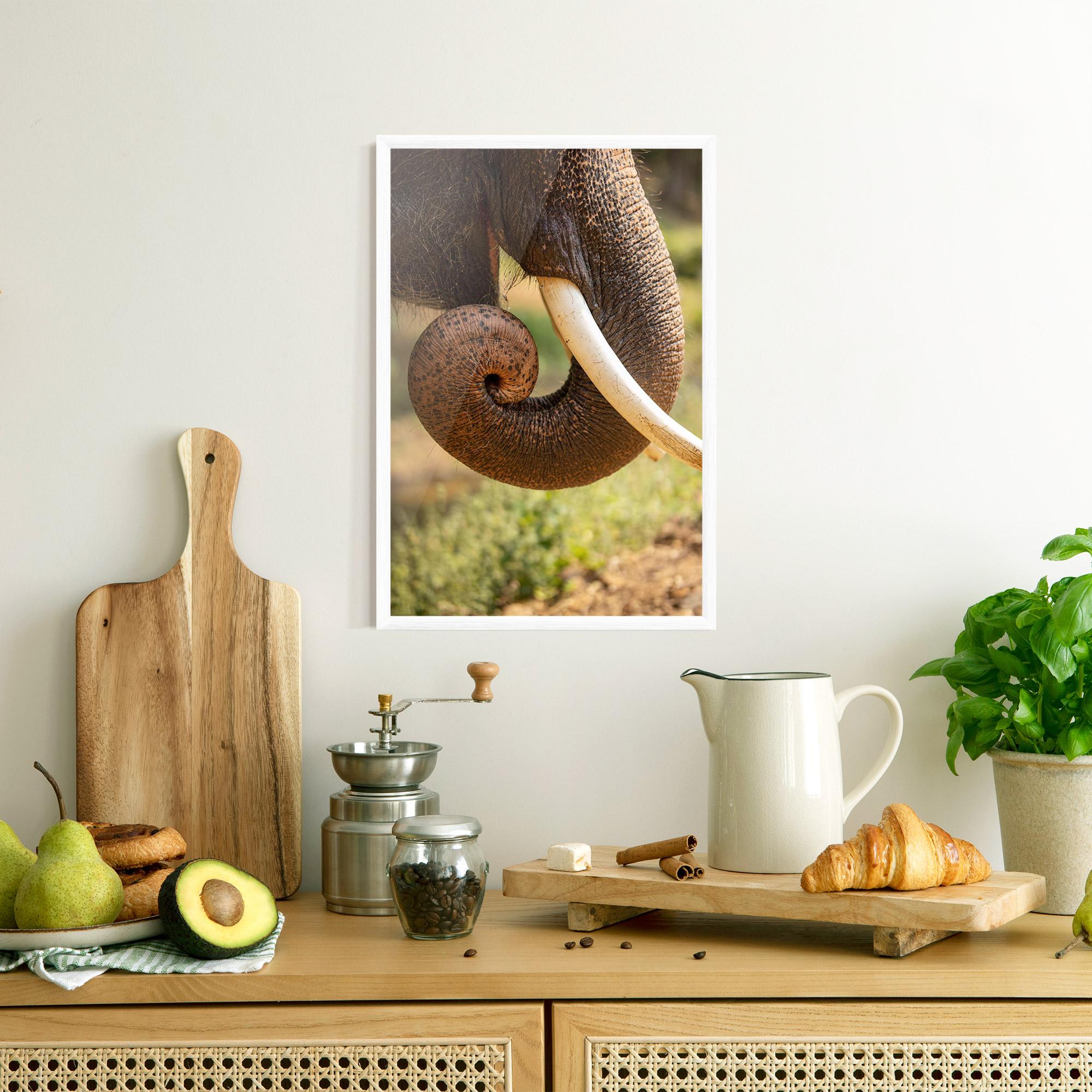 Plakat w Ramie Elephant Mouth Close Up mockup 8