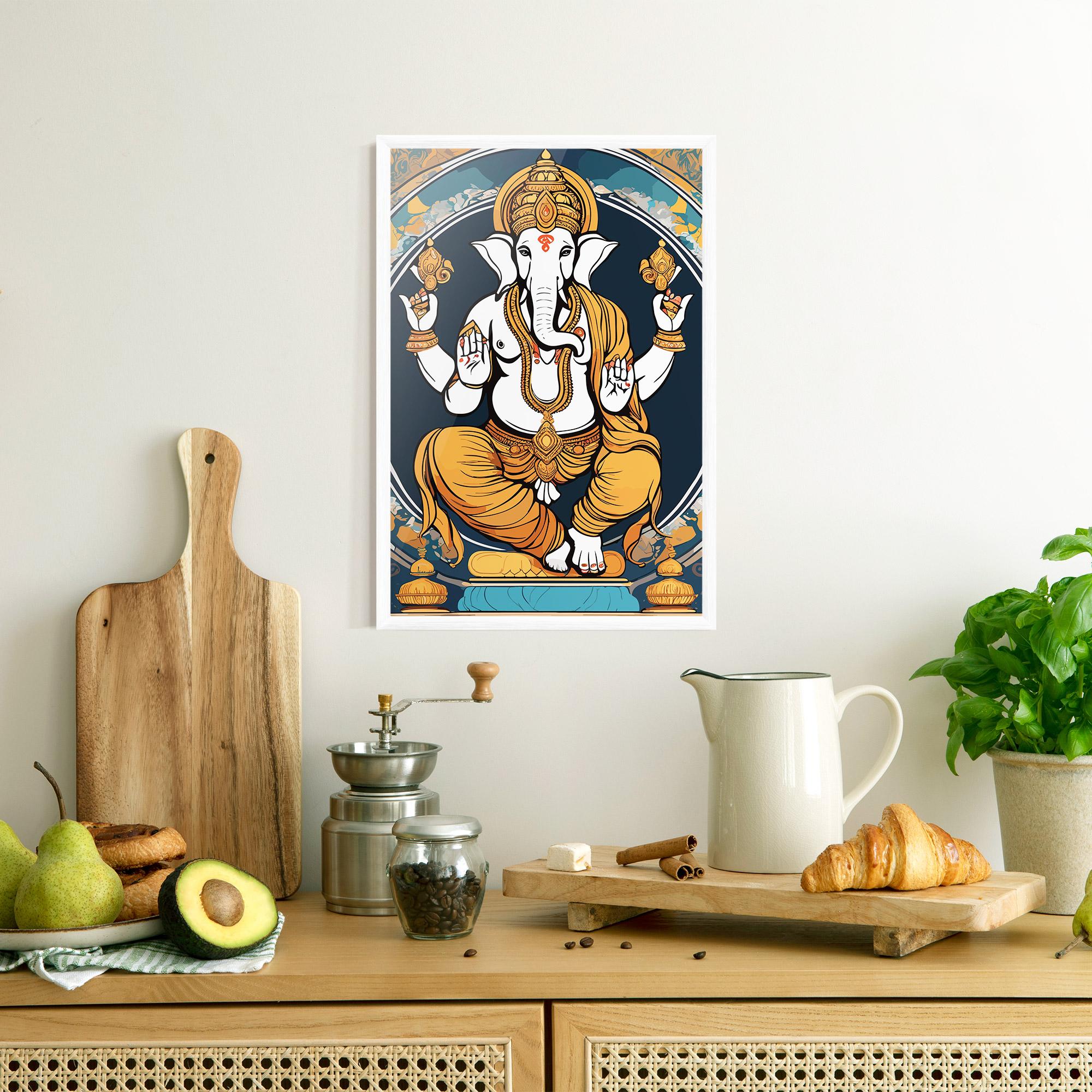Plakat w Ramie Gold Ganpati mockup 8