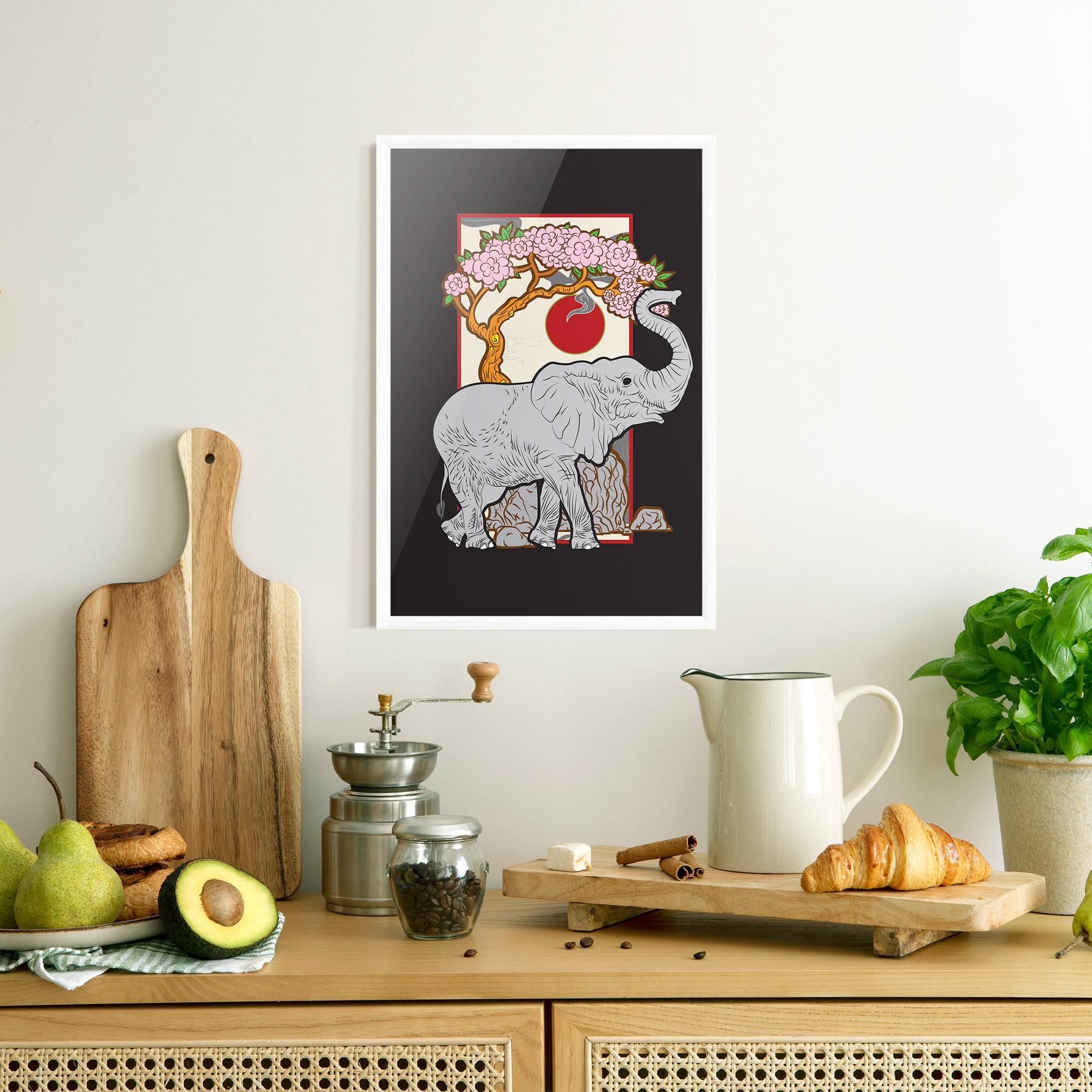 Plakat w Ramie Three Elephant mockup 8