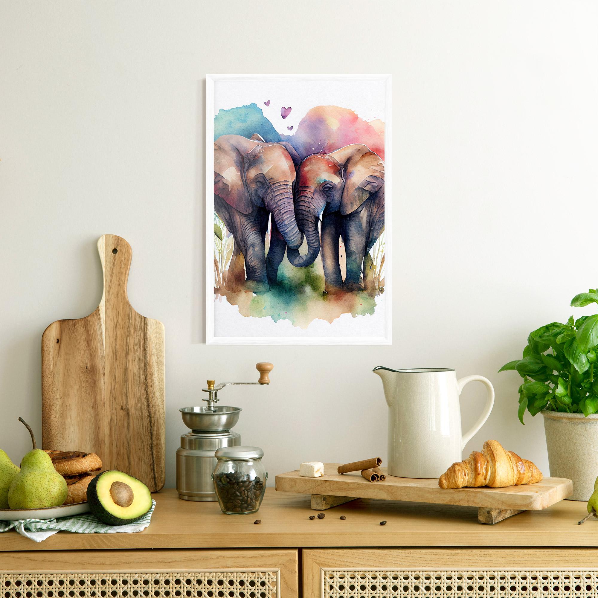 Plakat w Ramie Watercolor Love mockup 8