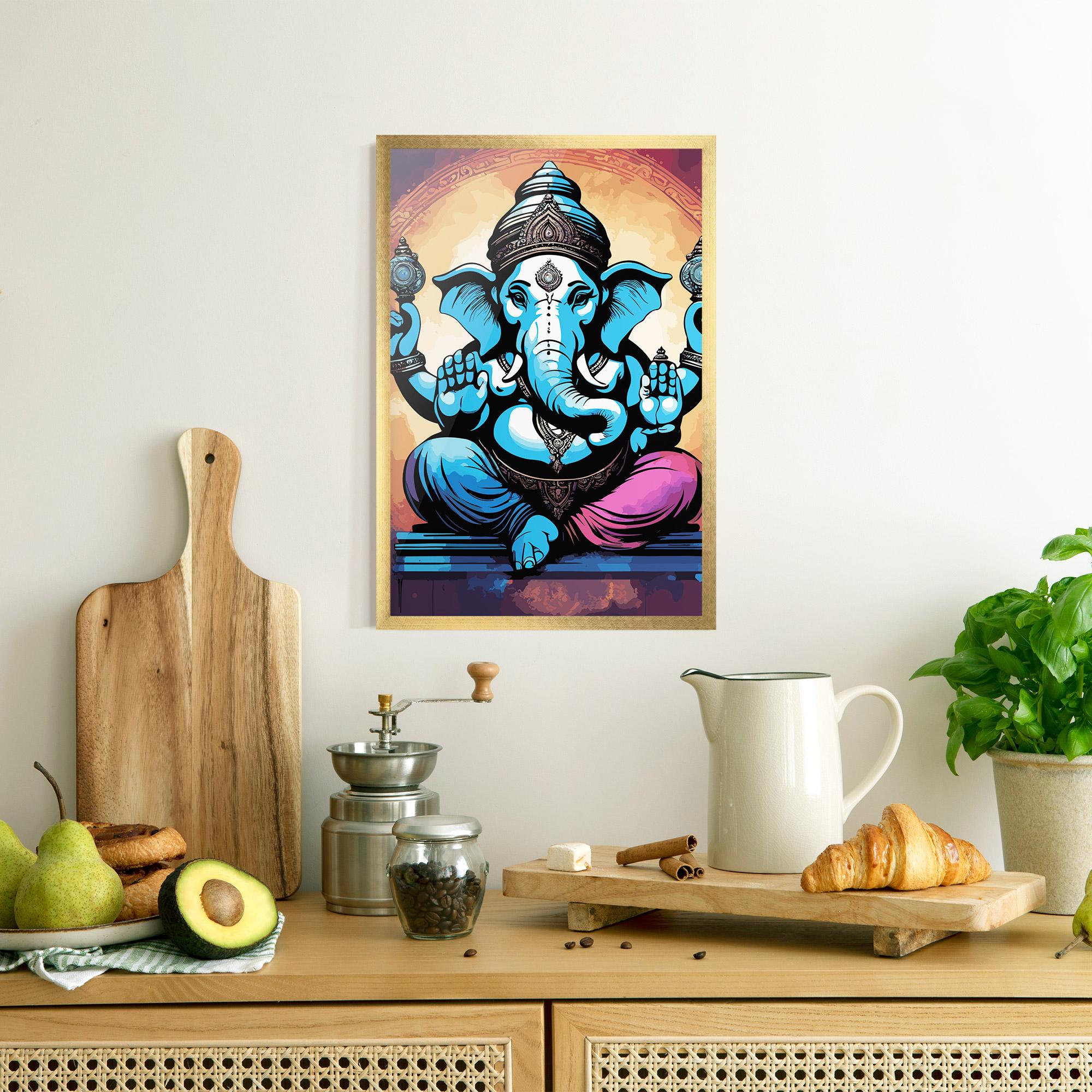 Plakat w Ramie Colorful Chaturthi mockup 8