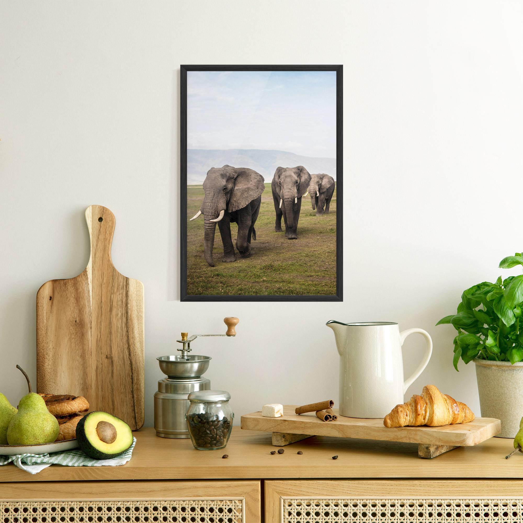 Plakat w Ramie Elephant Landscape mockup 8