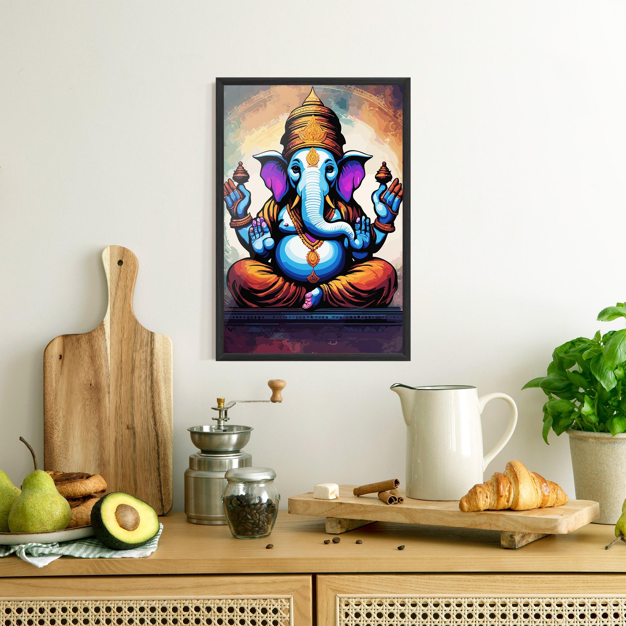 Plakat w Ramie Ganesh Colorful mockup 8