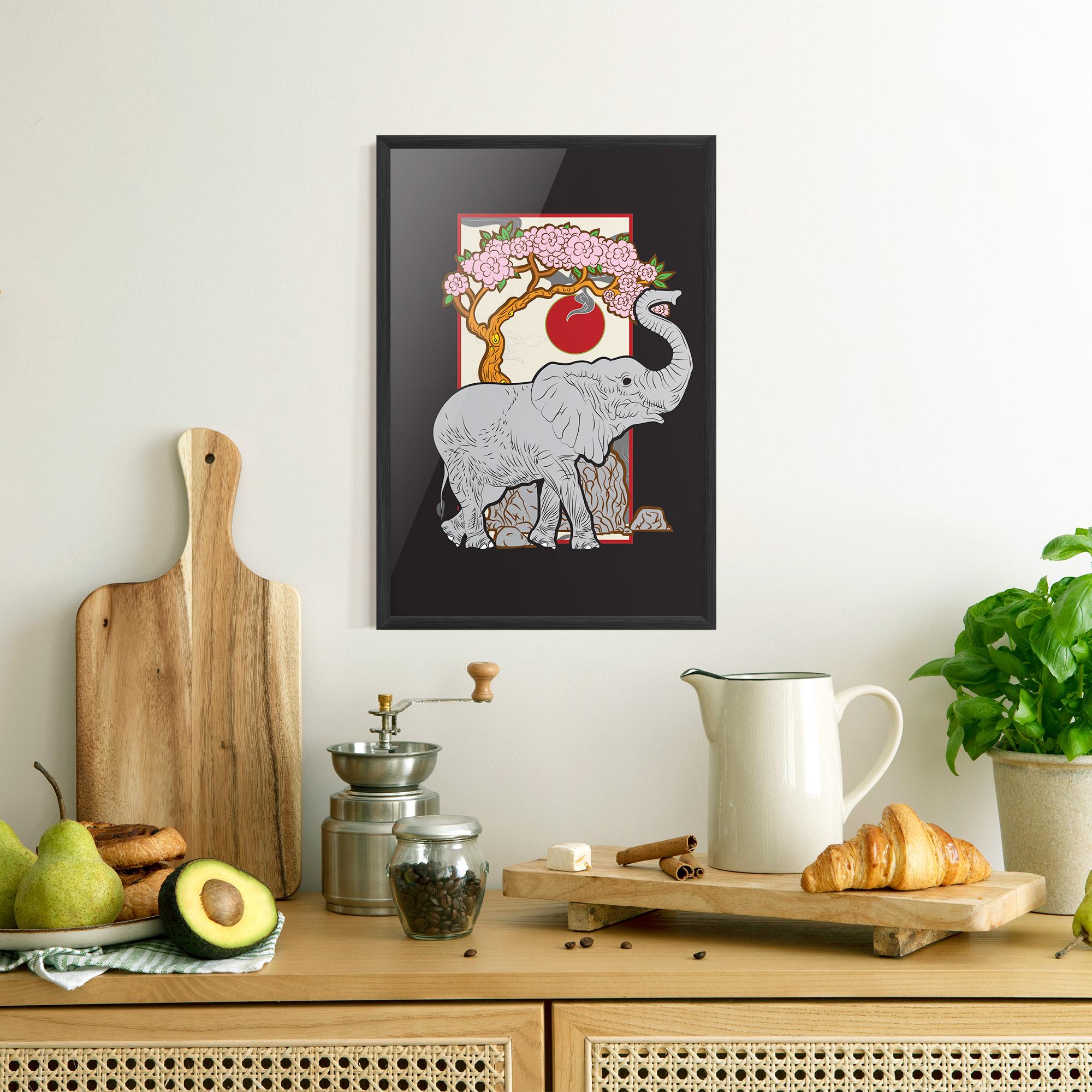 Plakat w Ramie Three Elephant mockup 8