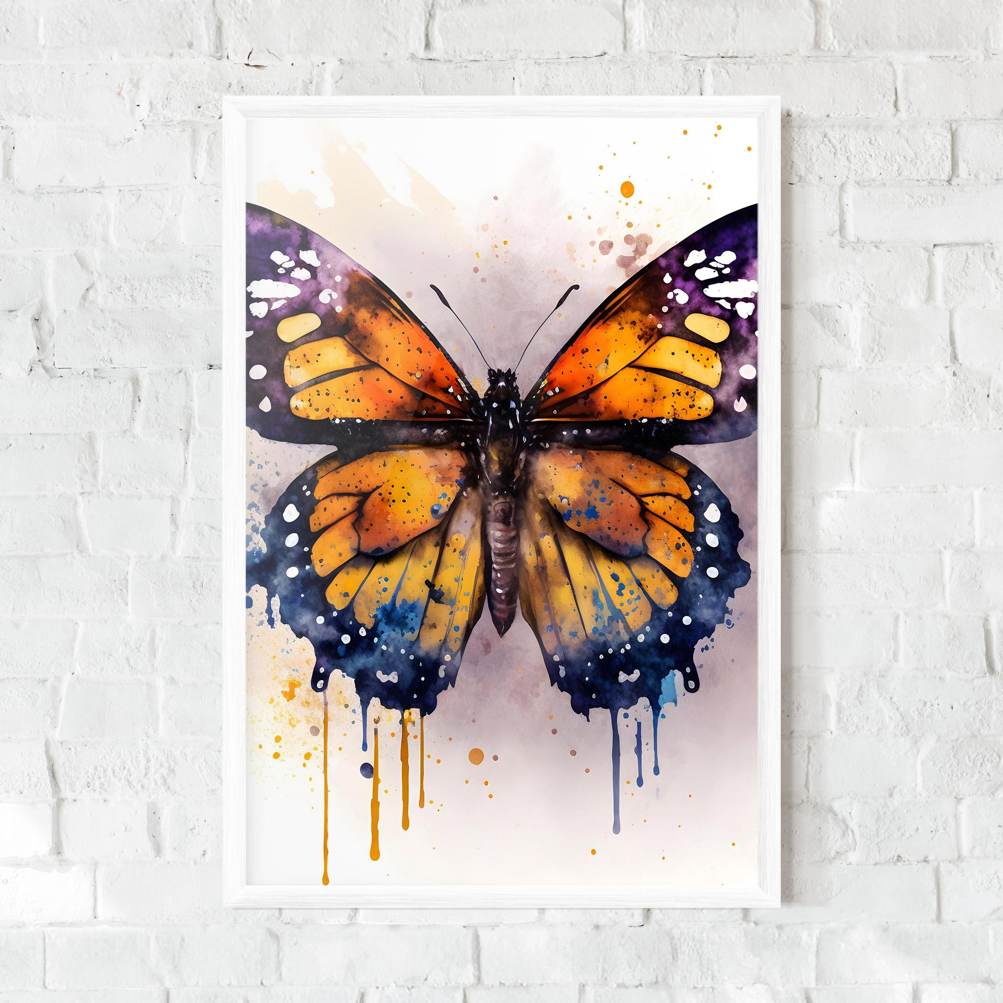 Plakat w Ramie Watercolor Butterfly mockup 0