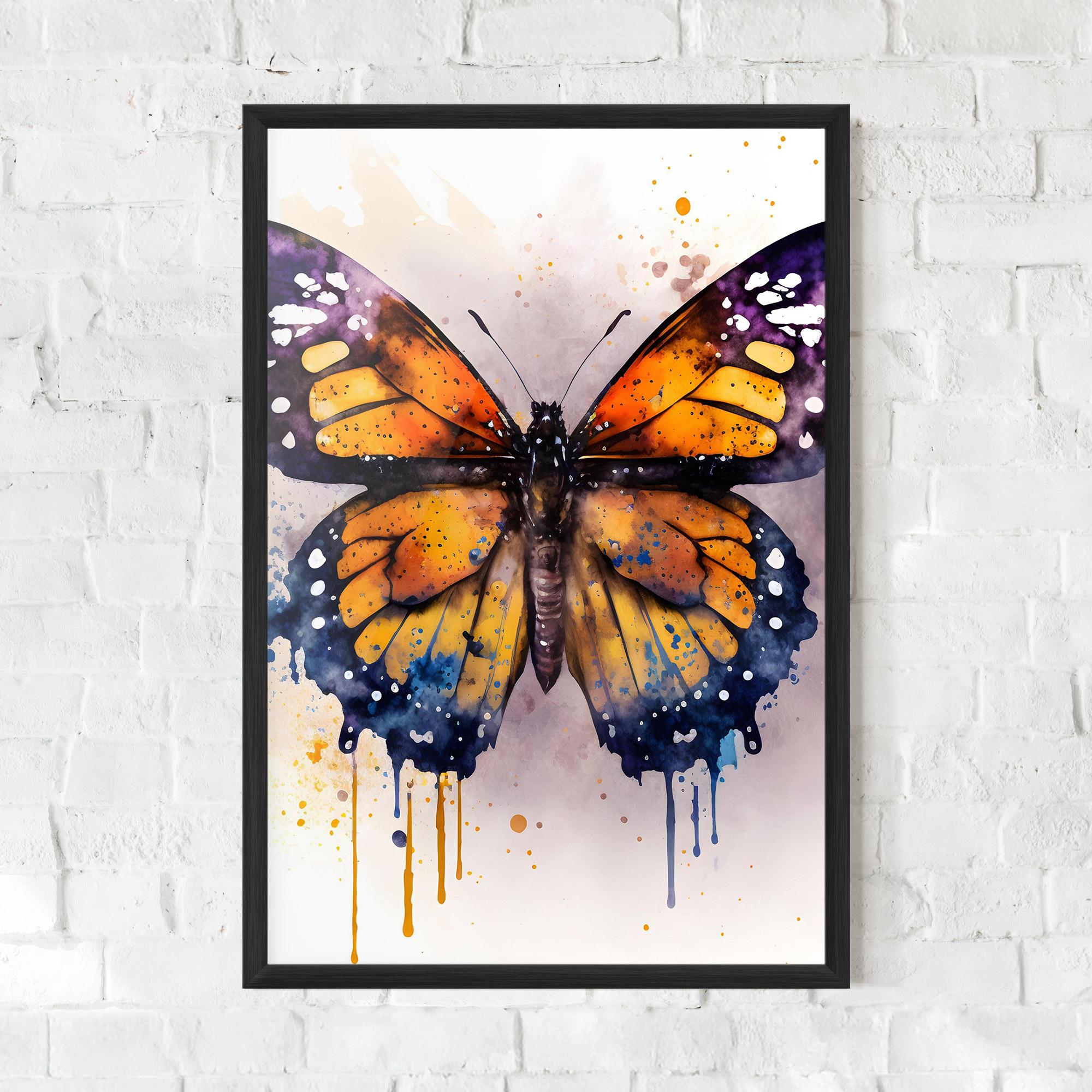 Plakat w Ramie Watercolor Butterfly mockup 0