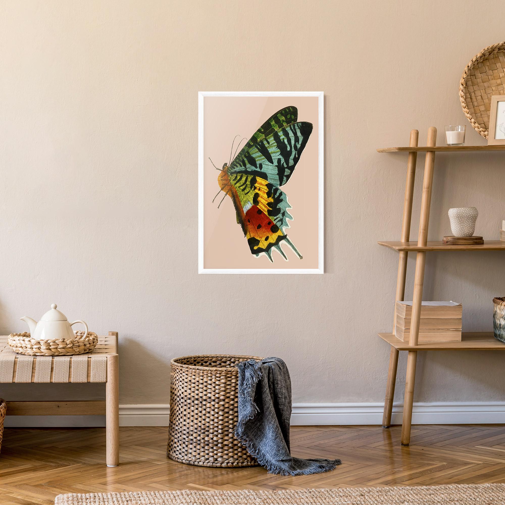 Plakat w Ramie Butterfly On Pink mockup 9