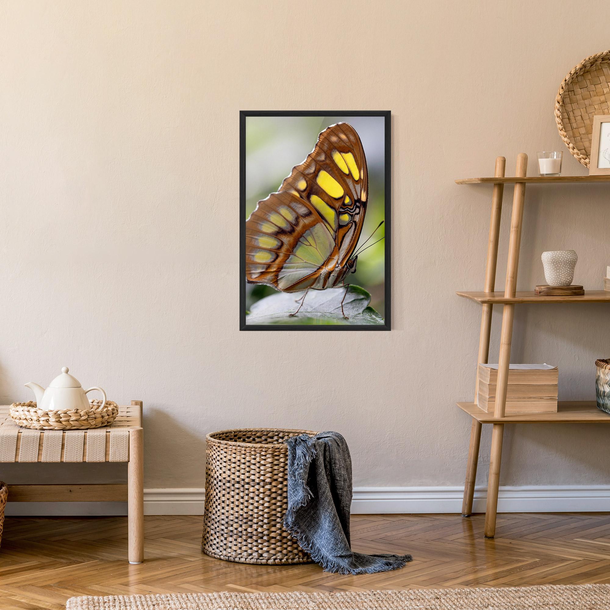 Plakat w Ramie Brown Yellow Butterfly mockup 9