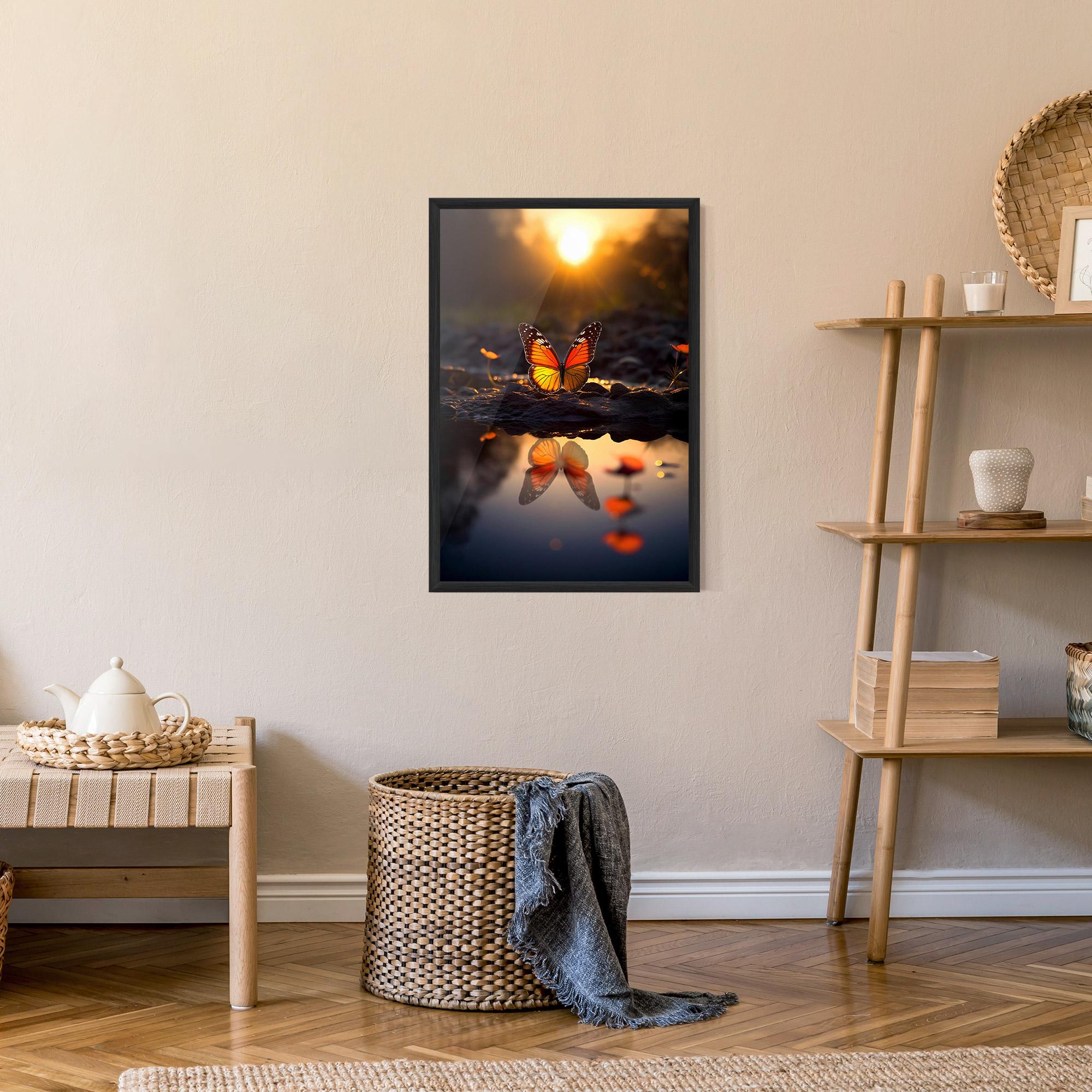 Plakat w Ramie Sun Water Butterfly mockup 9