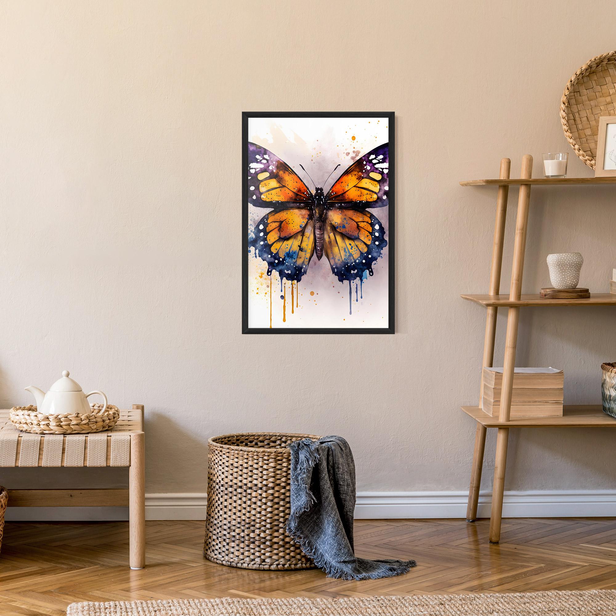 Plakat w Ramie Watercolor Butterfly mockup 9