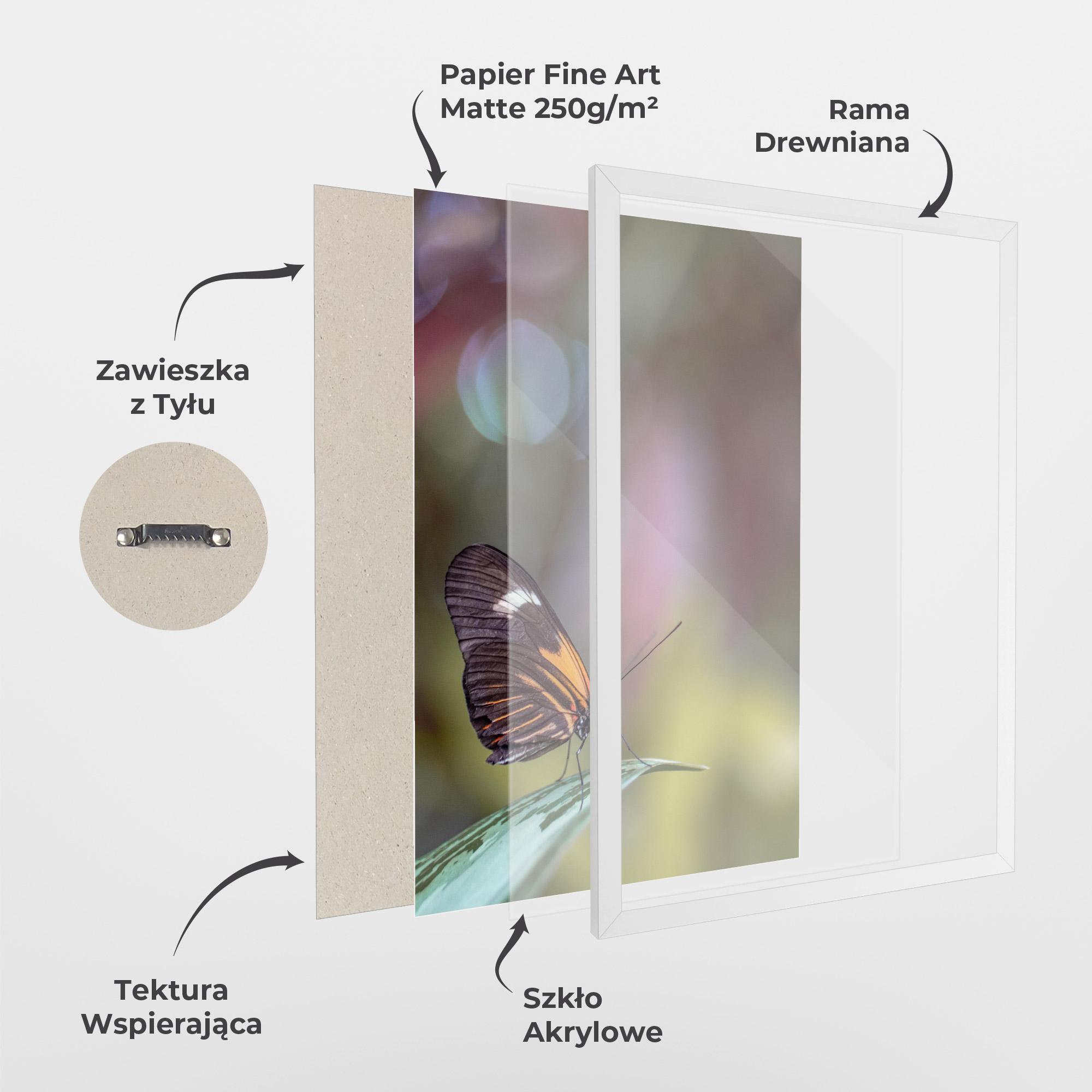 Plakat w Ramie Dark Purple Butterfly mockup 1