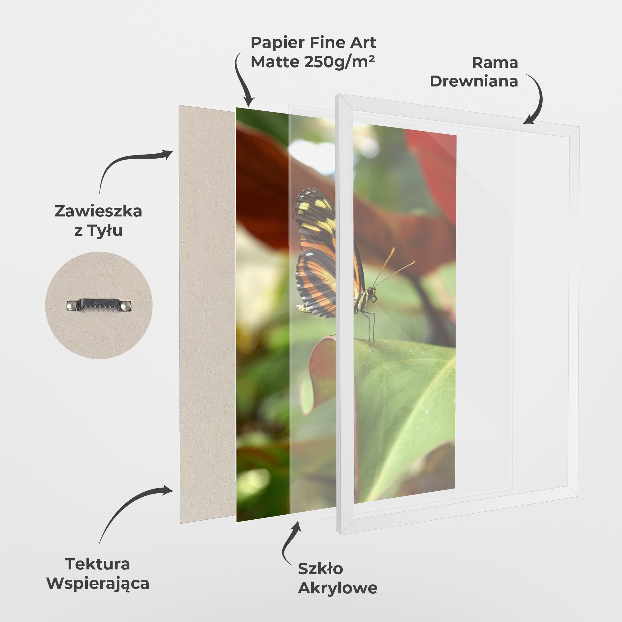 Plakat w Ramie Orange Yellow Butterfly mockup 1