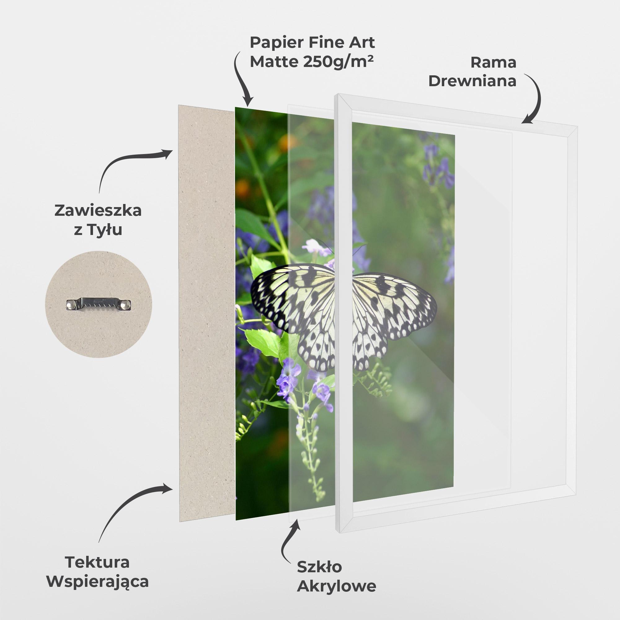 Plakat w Ramie Pretty White Butterfly mockup 1