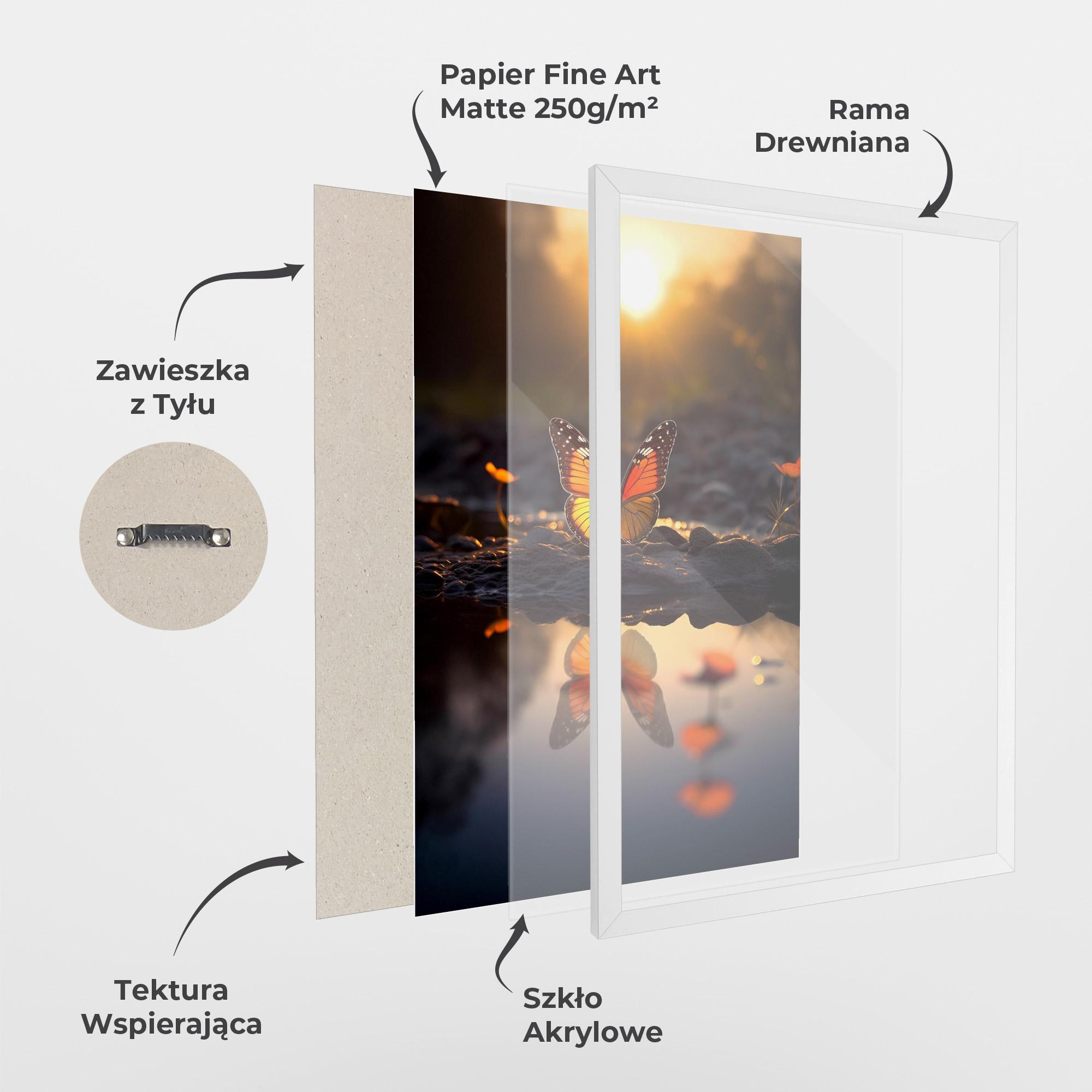 Plakat w Ramie Sun Water Butterfly mockup 1