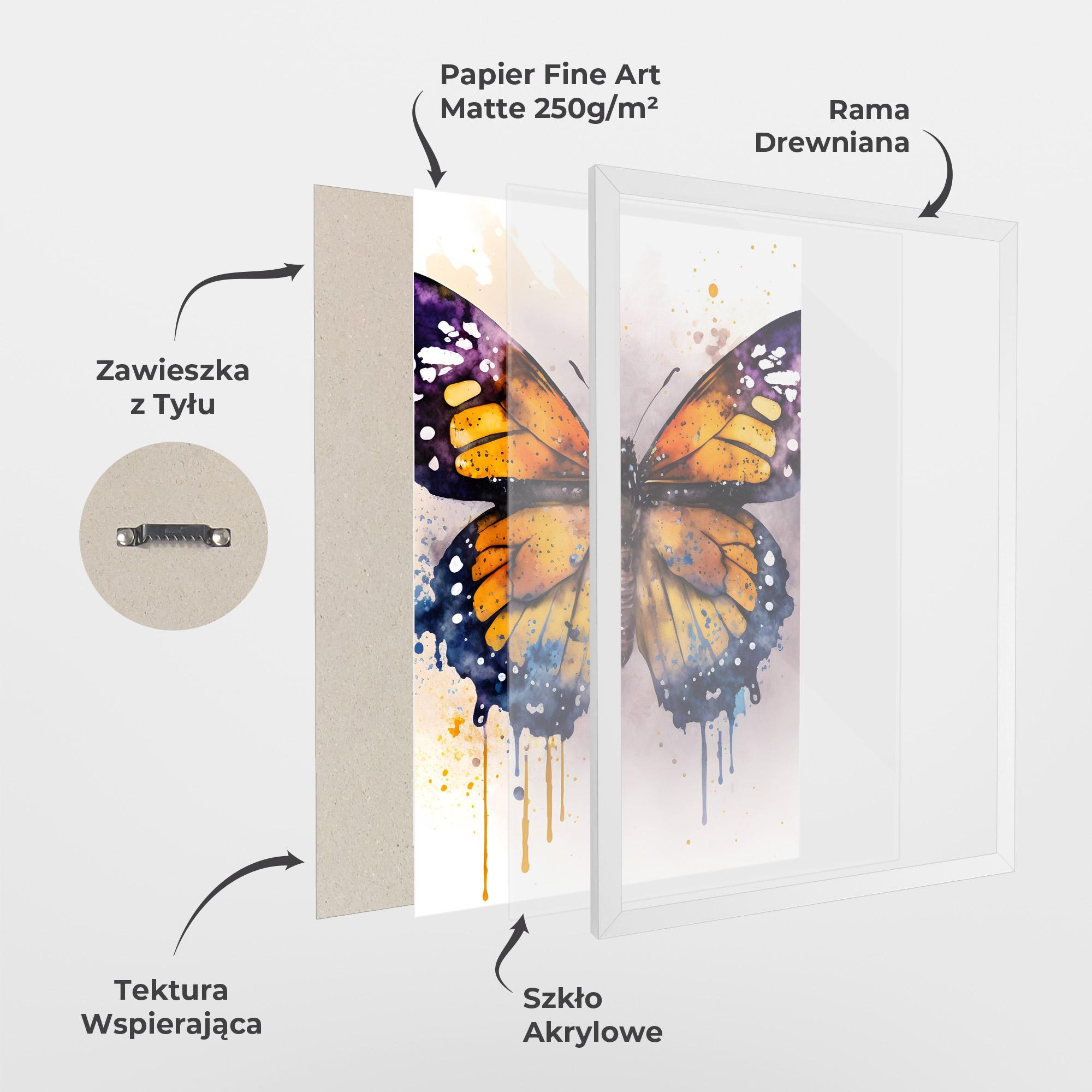 Plakat w Ramie Watercolor Butterfly mockup 1