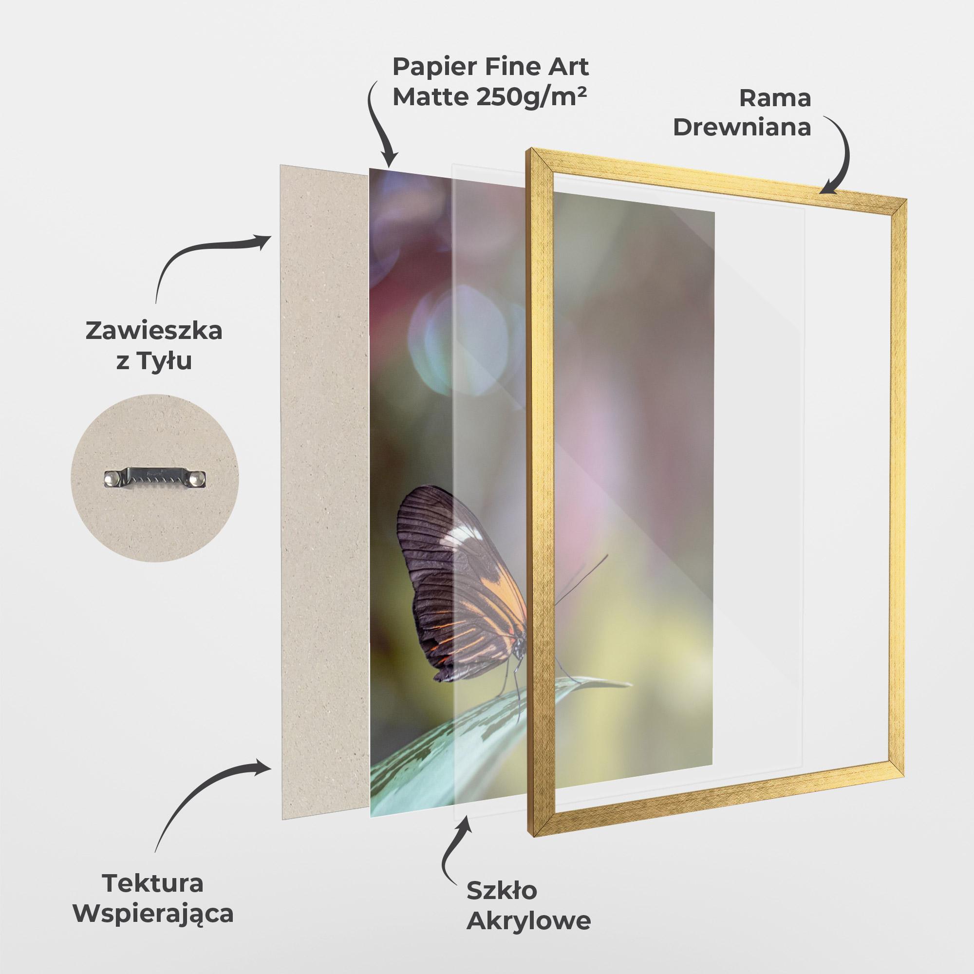 Plakat w Ramie Dark Purple Butterfly mockup 1