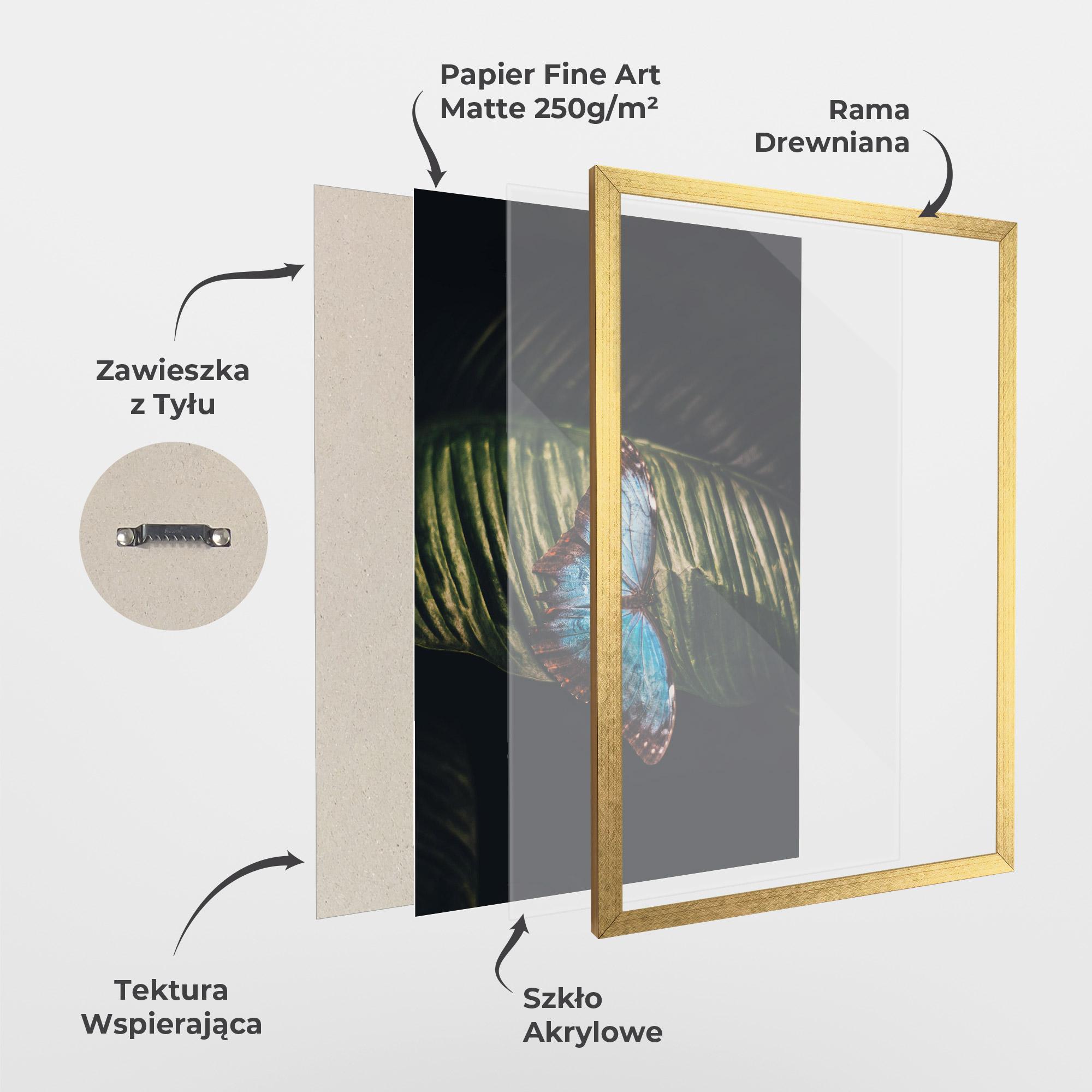 Plakat w Ramie Light Blue Butterfly mockup 1