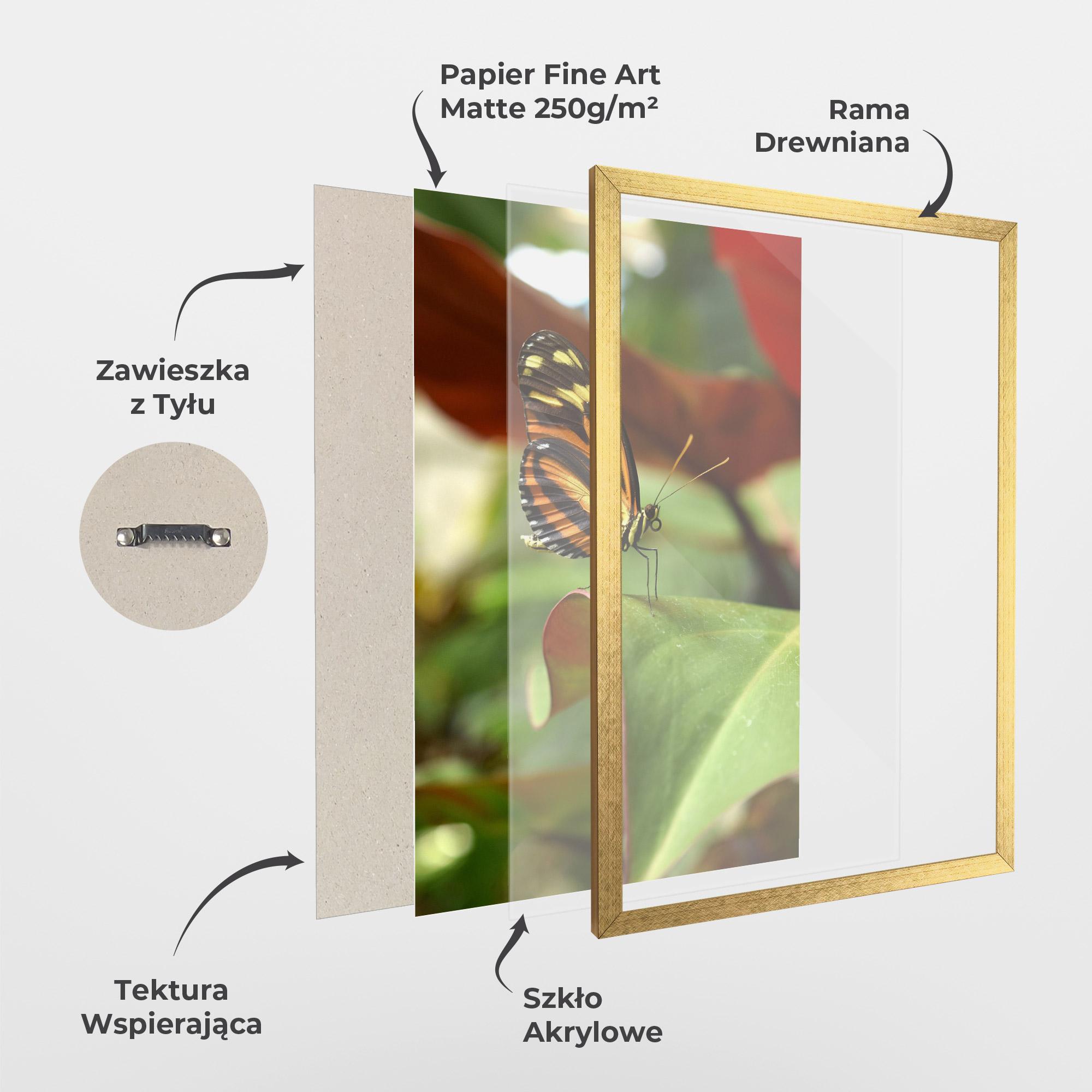 Plakat w Ramie Orange Yellow Butterfly mockup 1