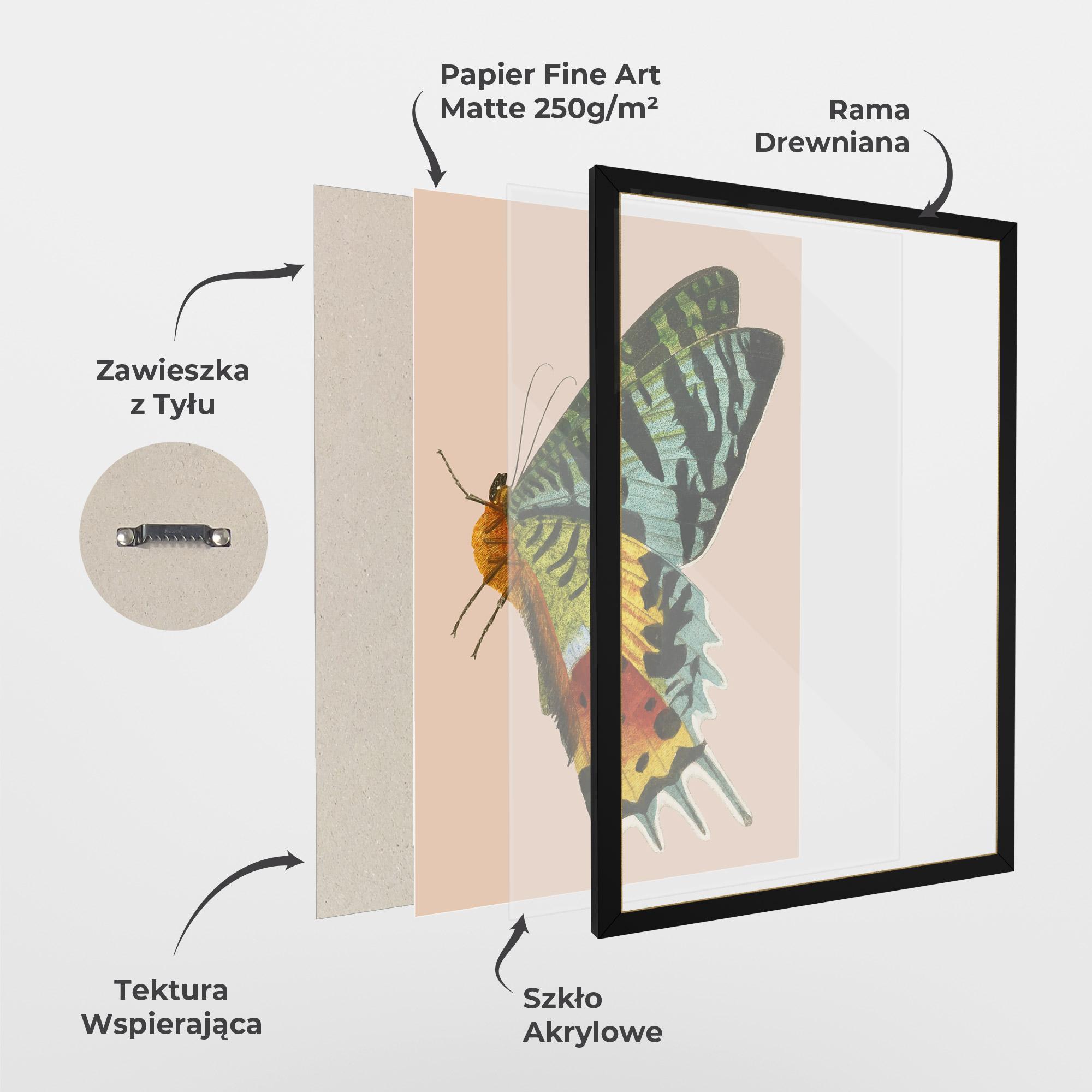 Plakat w Ramie Butterfly On Pink mockup 1