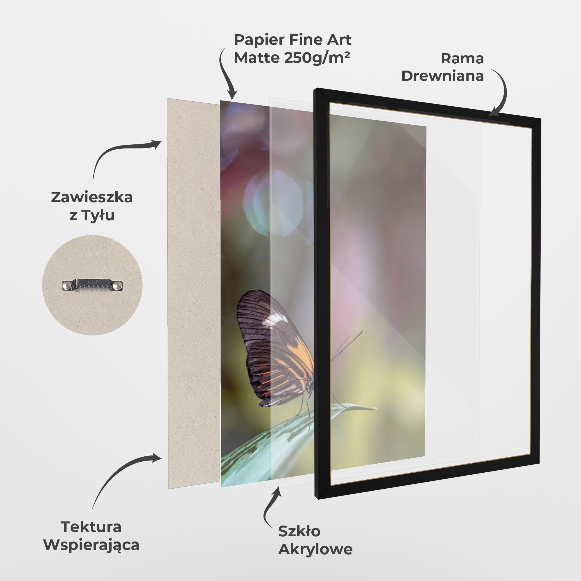 Plakat w Ramie Dark Purple Butterfly mockup 1