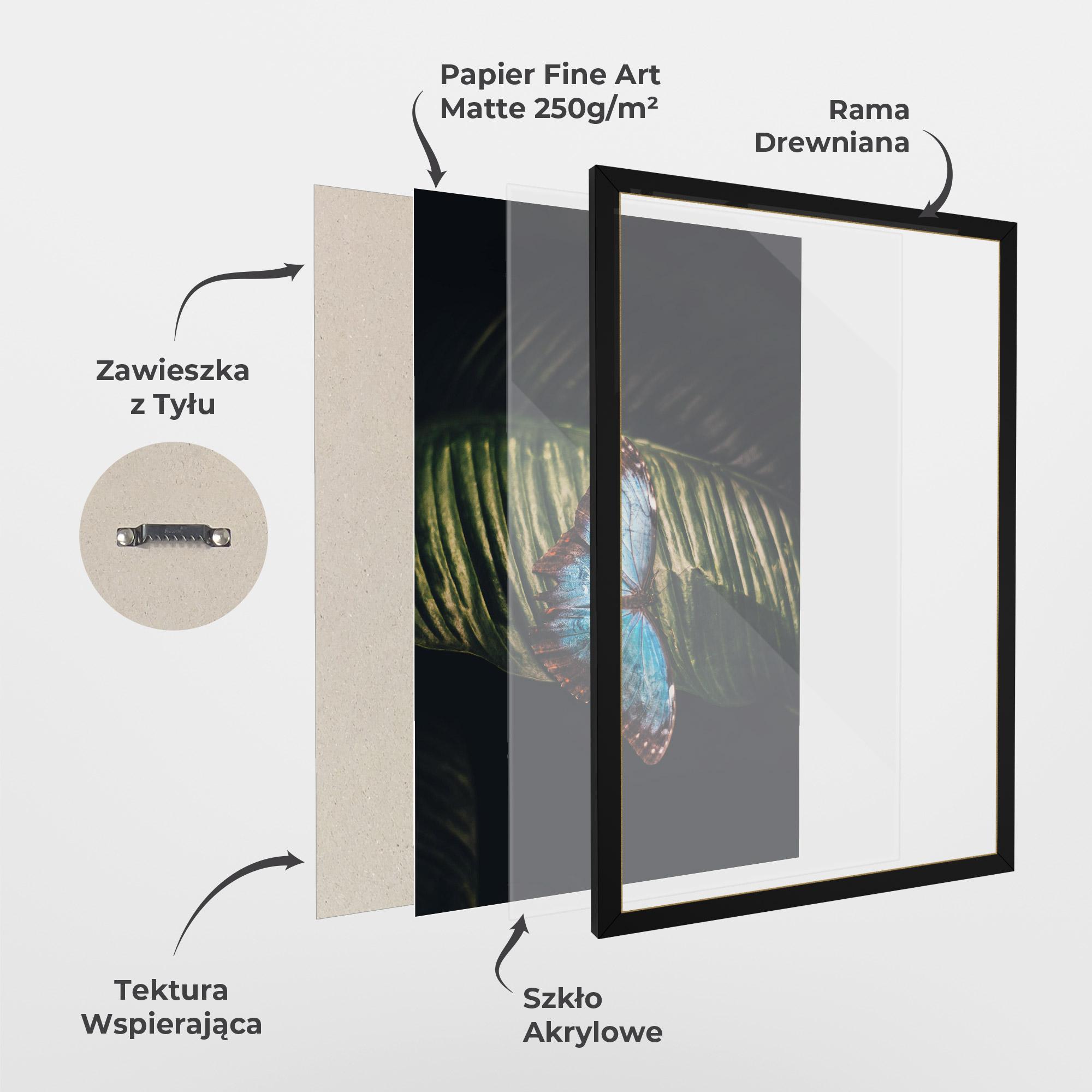 Plakat w Ramie Light Blue Butterfly mockup 1