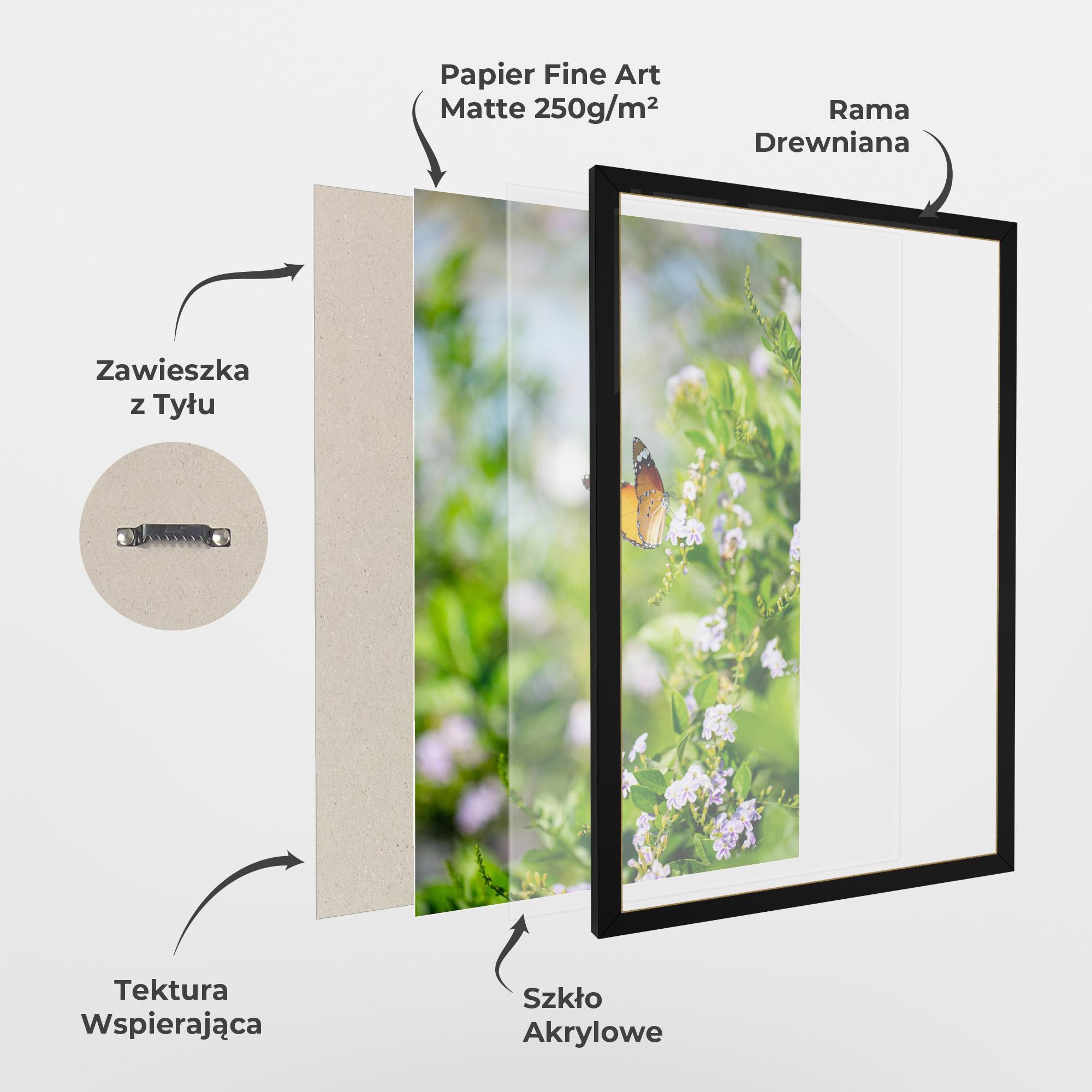 Plakat w Ramie Little Orange Elephant mockup 1