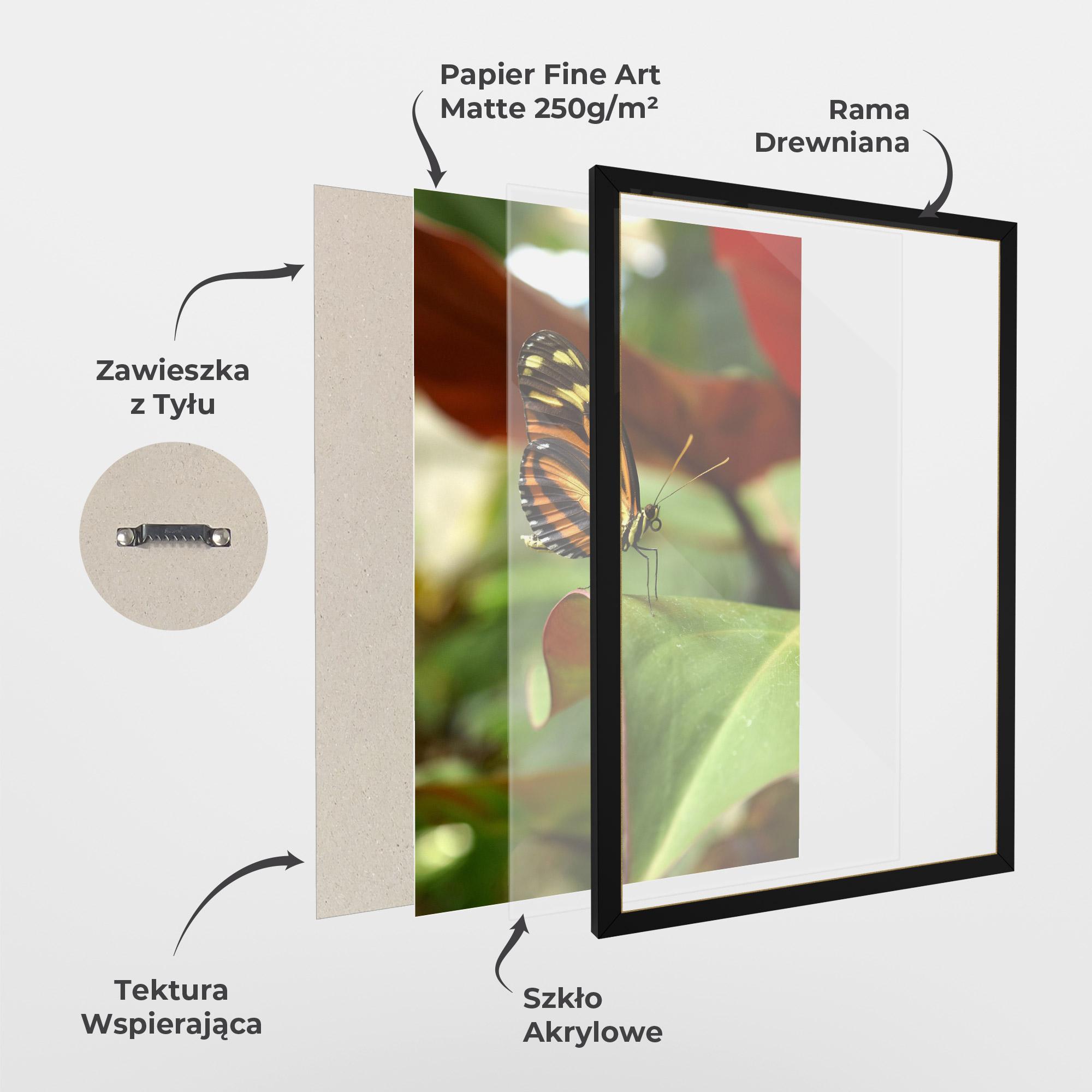 Plakat w Ramie Orange Yellow Butterfly mockup 1