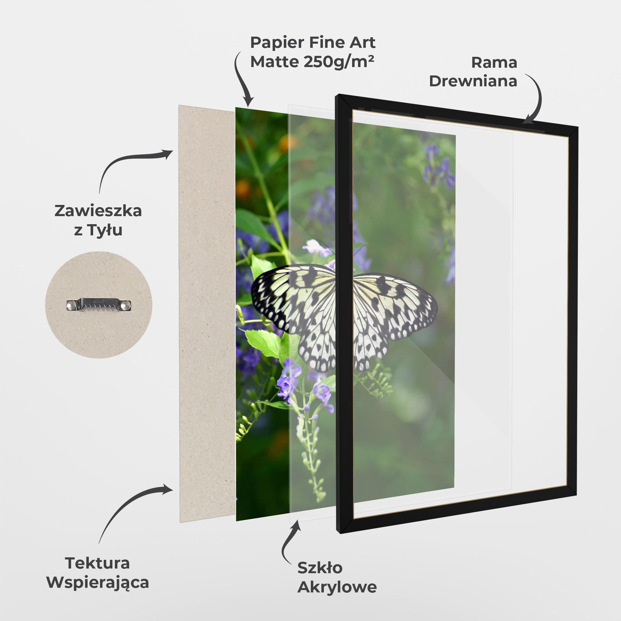 Plakat w Ramie Pretty White Butterfly mockup 1