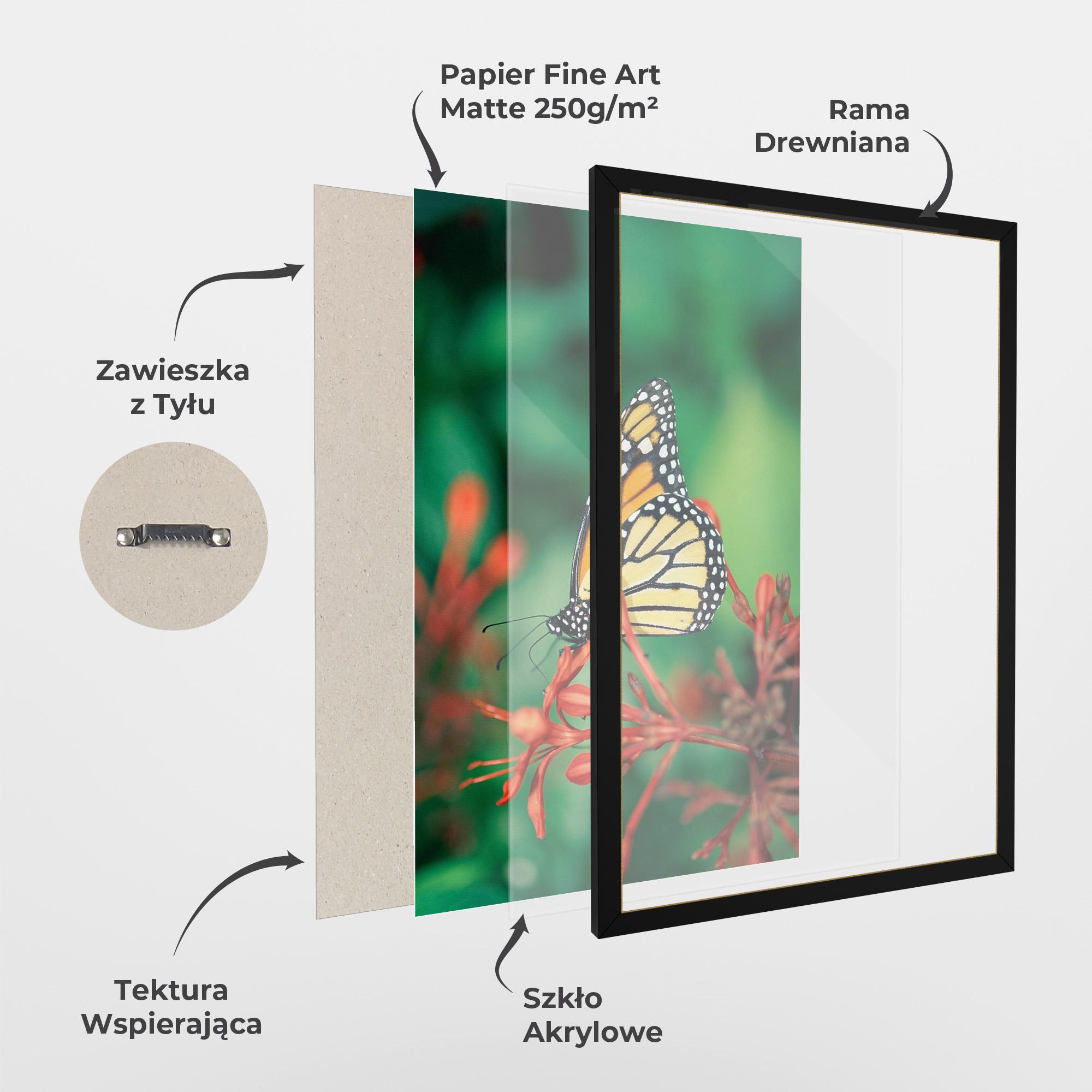 Plakat w Ramie Small Orange Butterfly mockup 1