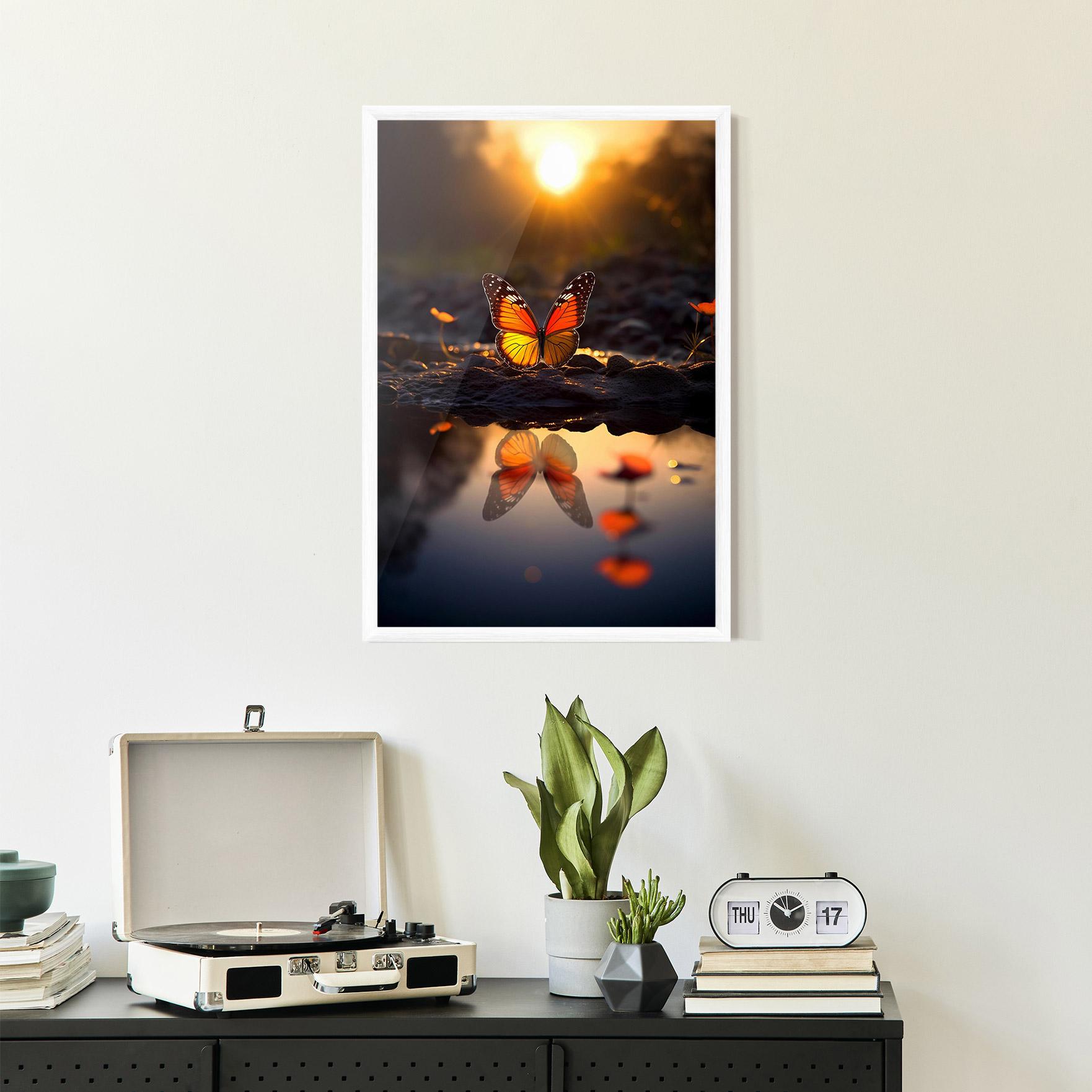 Plakat w Ramie Sun Water Butterfly mockup 2