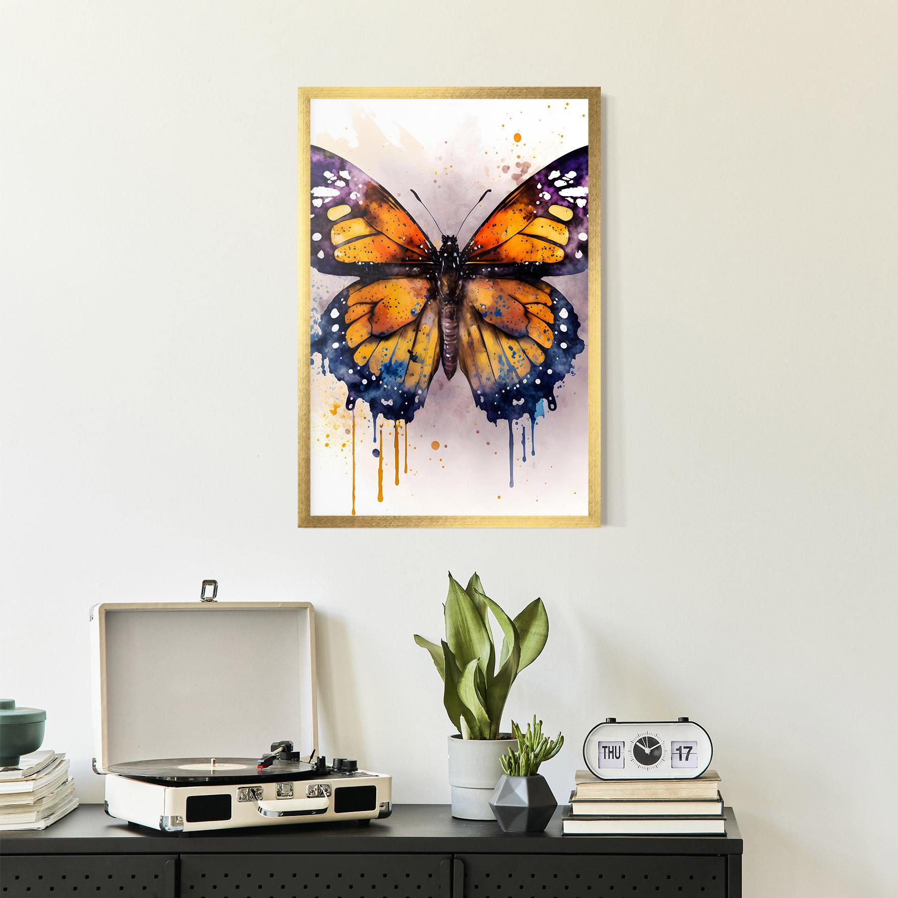 Plakat w Ramie Watercolor Butterfly mockup 2